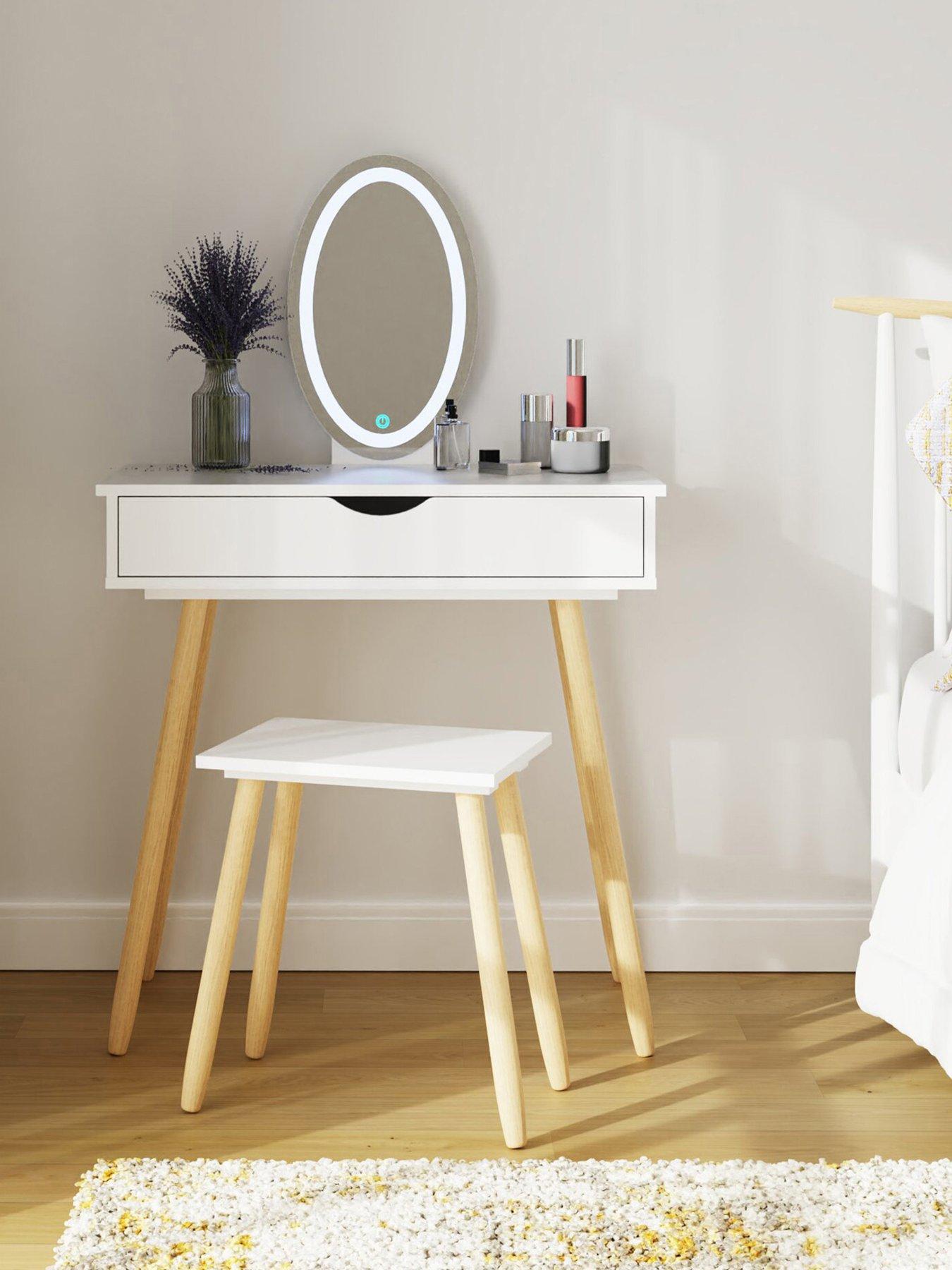 Image of GFW Signy Led Dressing Table With Stool