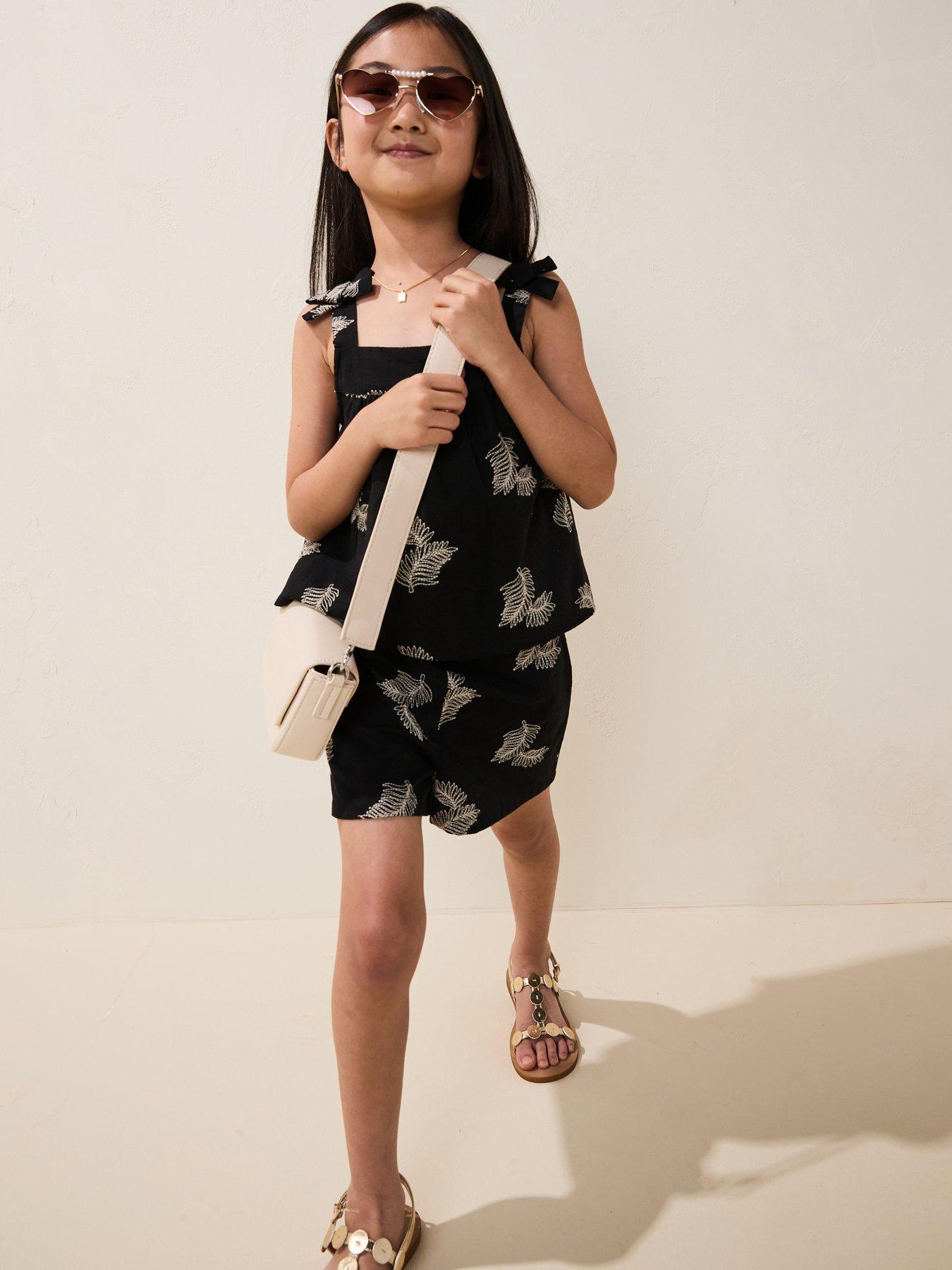 undefined Girls Helen Co-Ord Shorts - Black