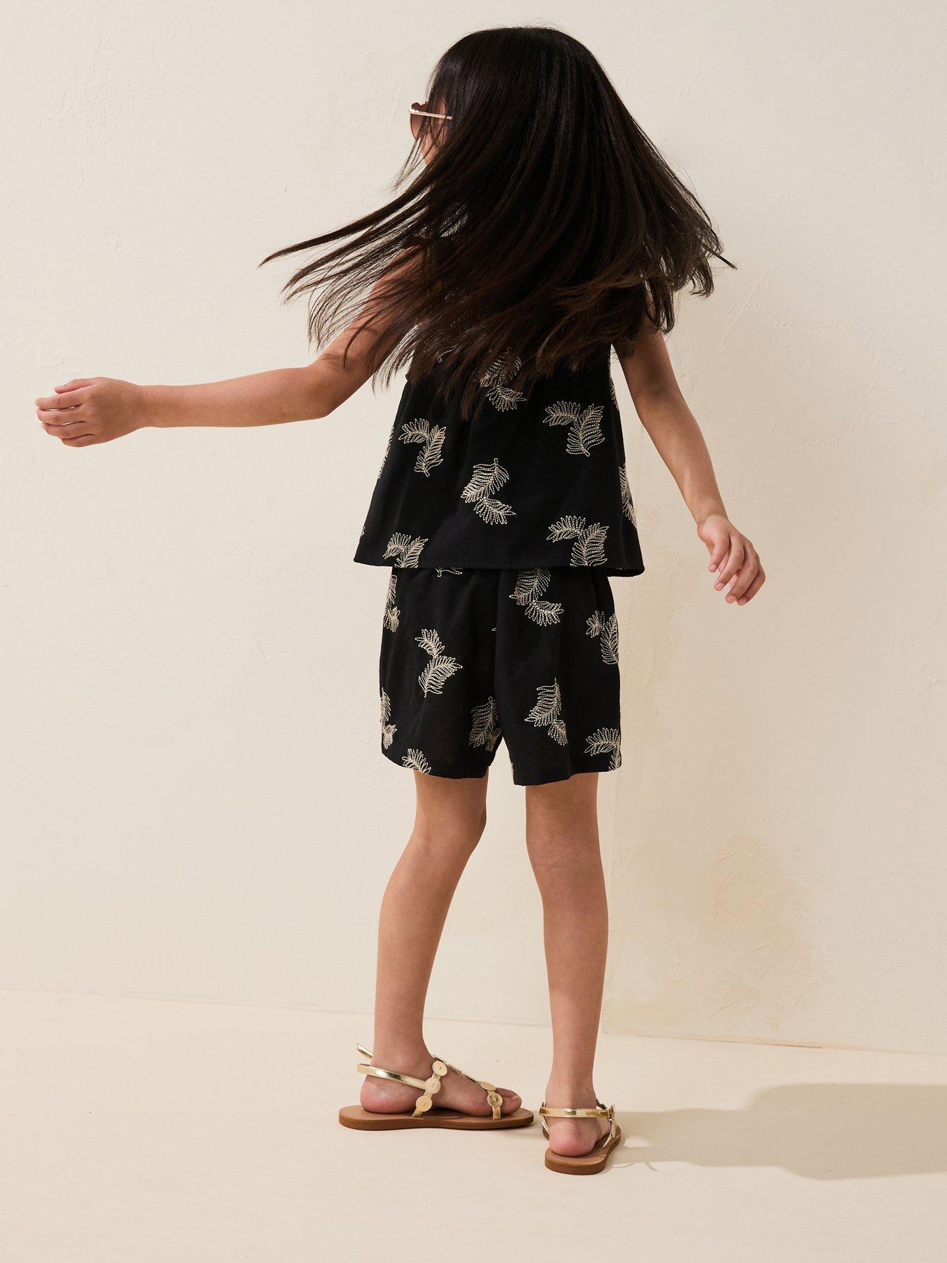 Image 2 of 6 of Mango Girls Helen Co-Ord Shorts - Black