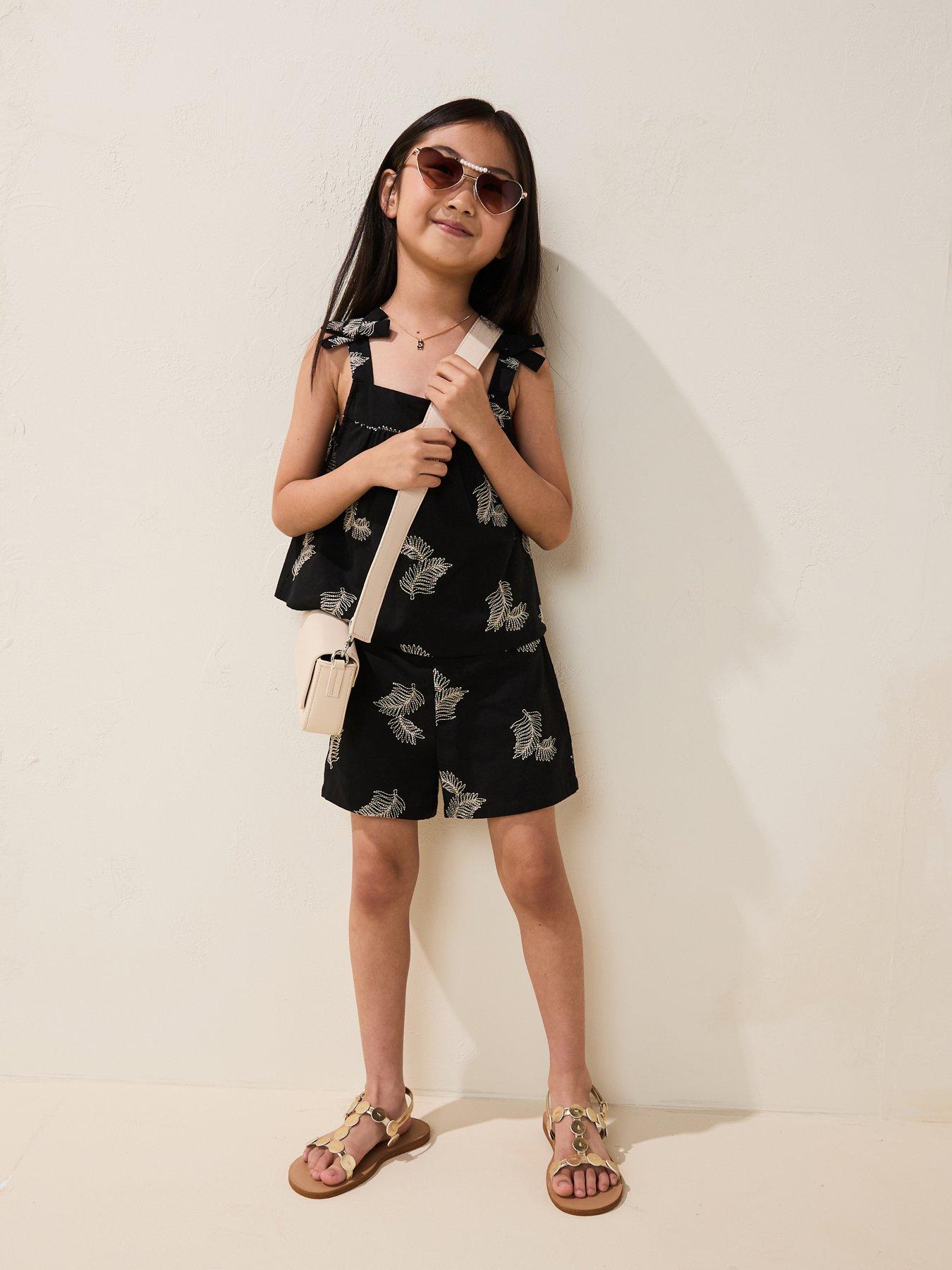 Image 3 of 6 of Mango Girls Helen Co-Ord Shorts - Black