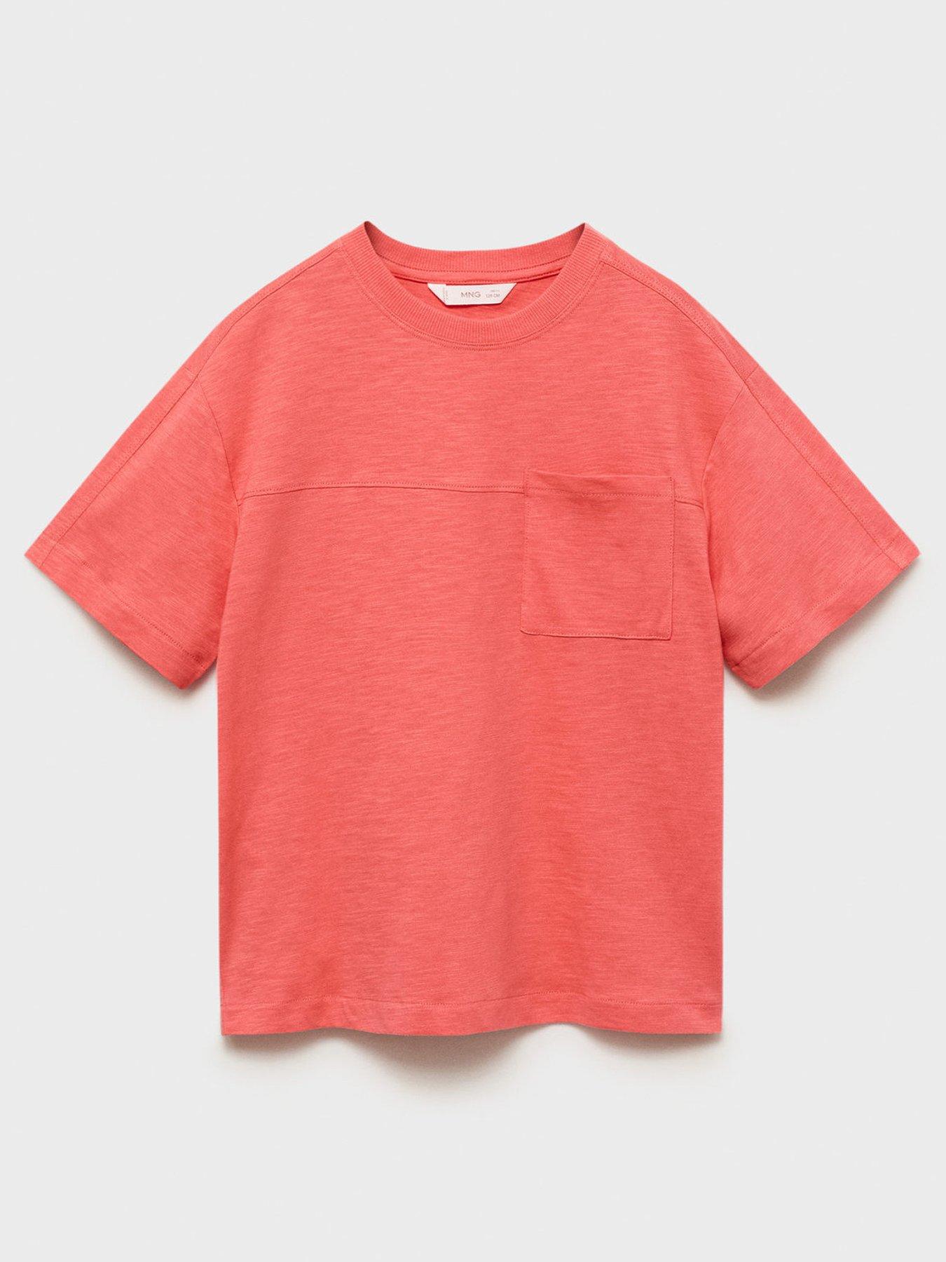 undefined Boys Slub Jersey Short Sleeve T-Shirt - Red - Red