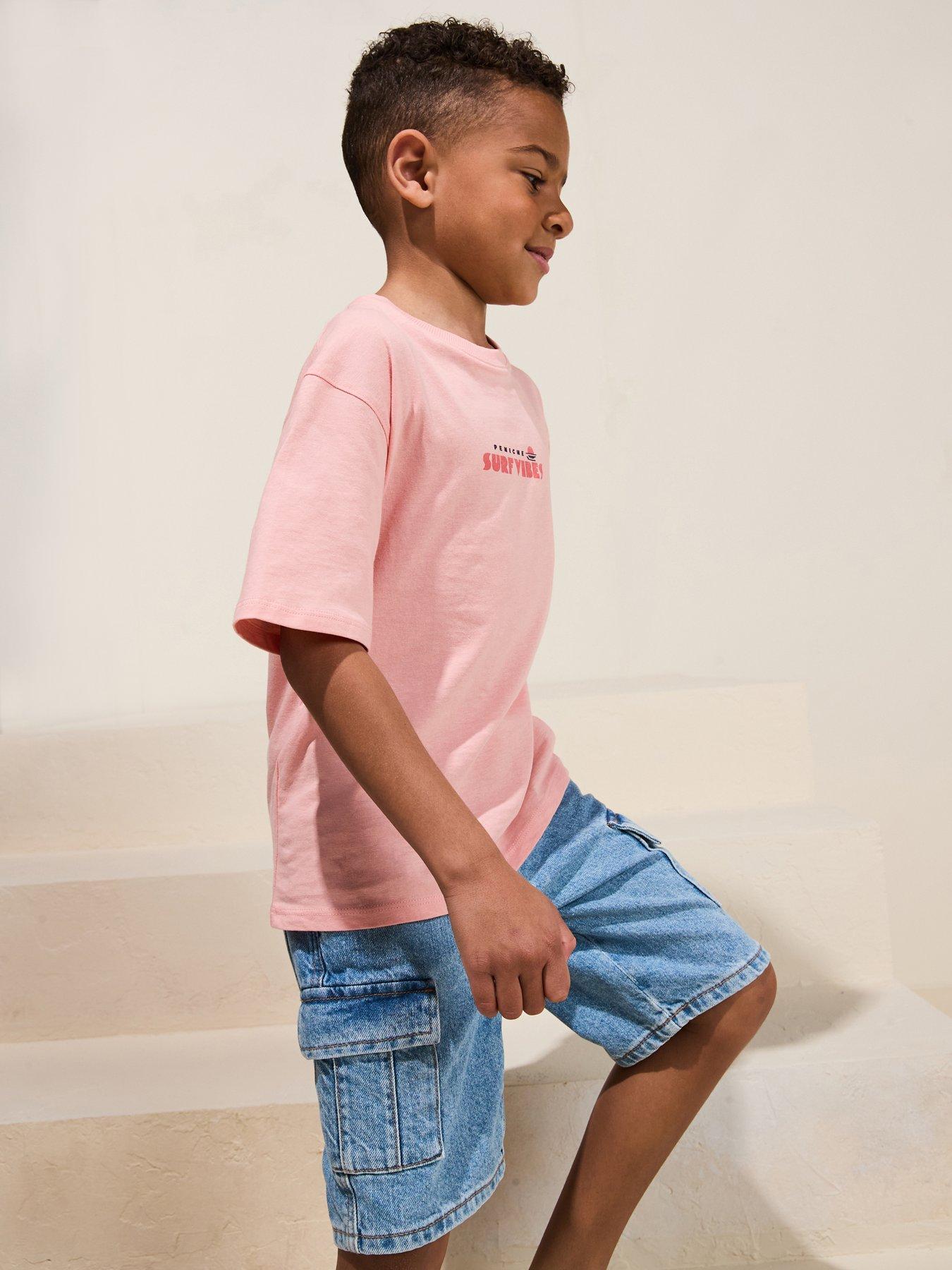 undefined Boys Denim Cargo Shorts - Blue
