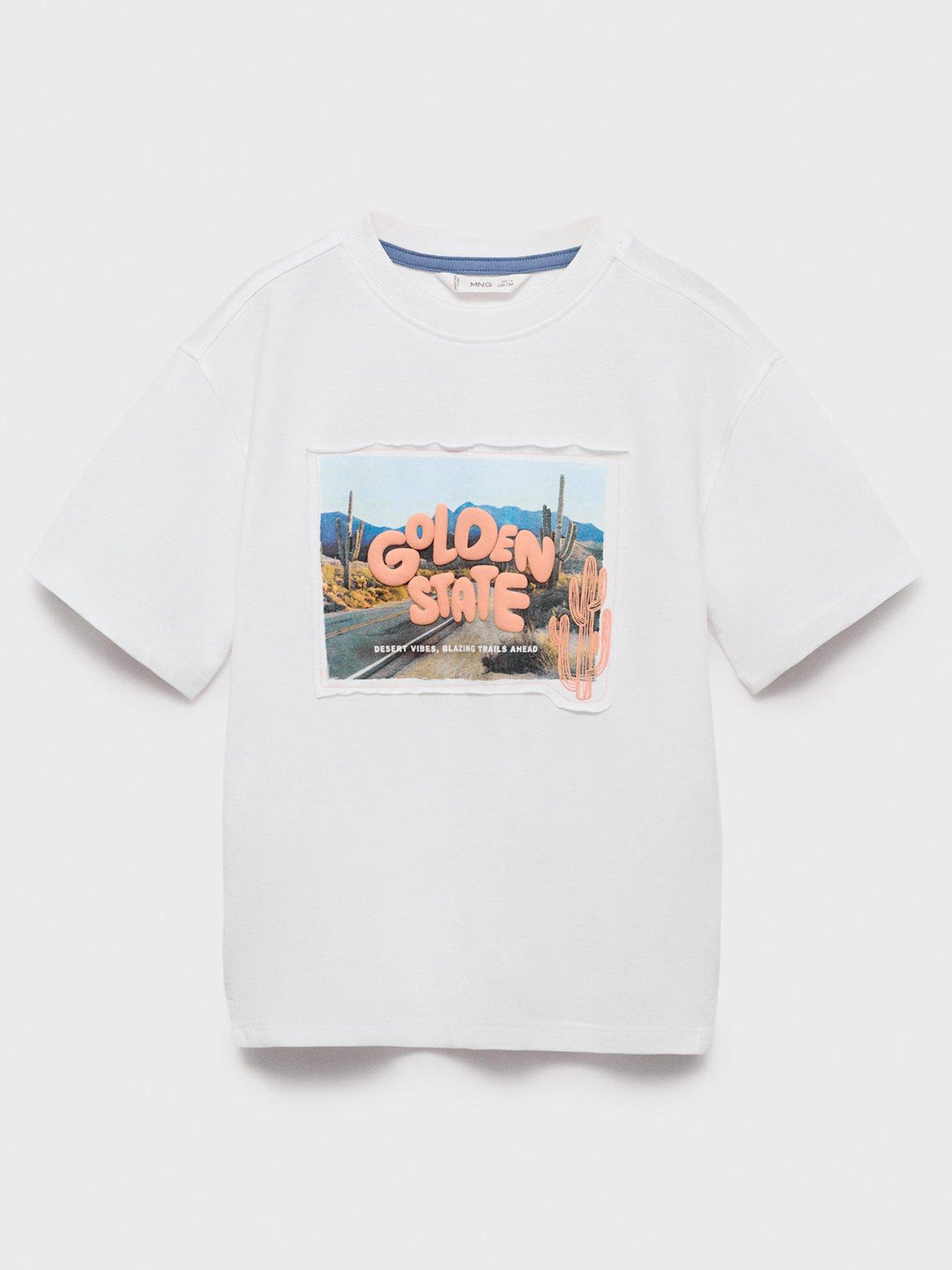 undefined Boys Golden State Short Sleeve Tshirt - Light Cream