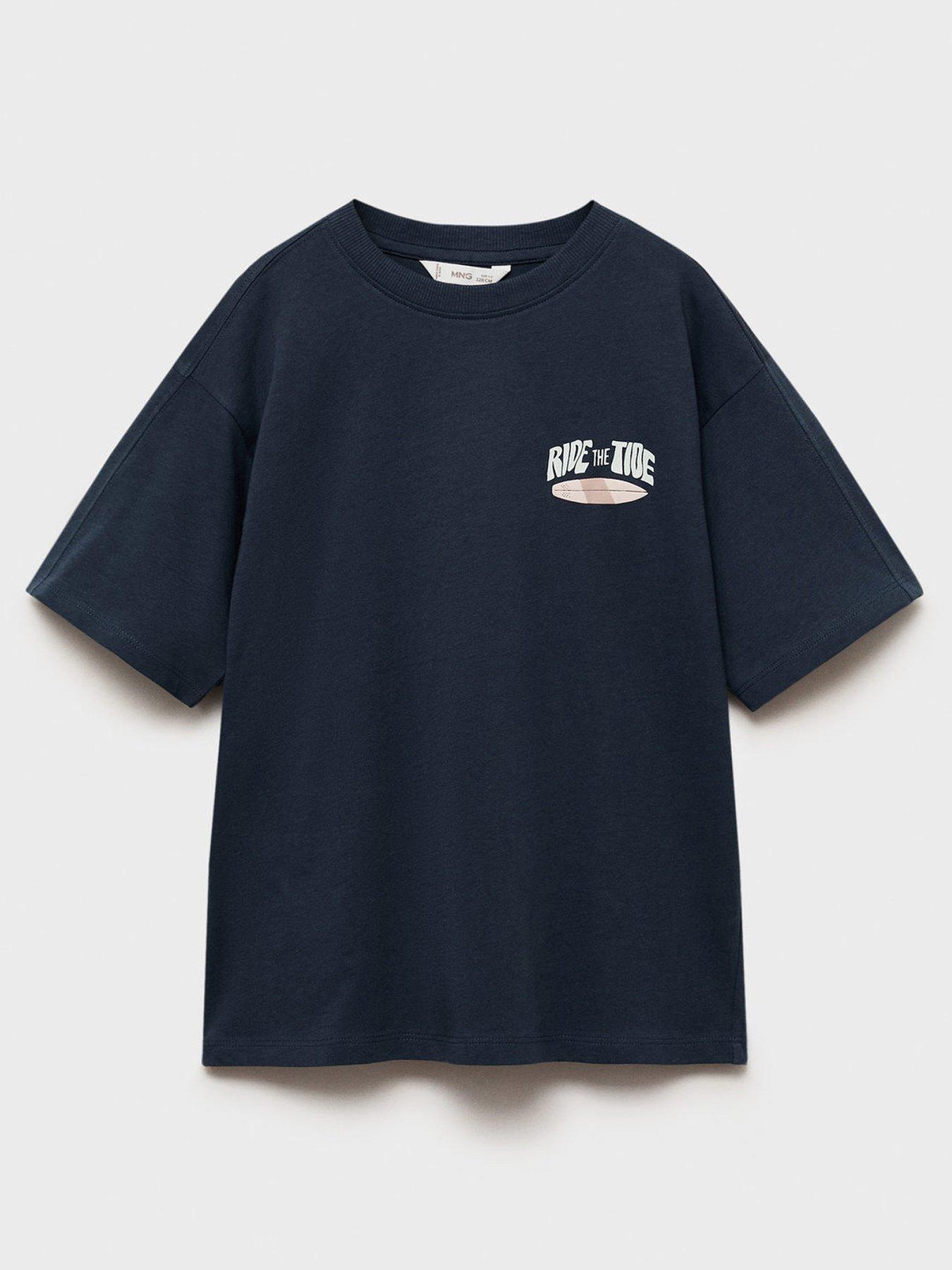 undefined Boys Ride The Tide Short Sleeve T-Shirt - Navy - Navy