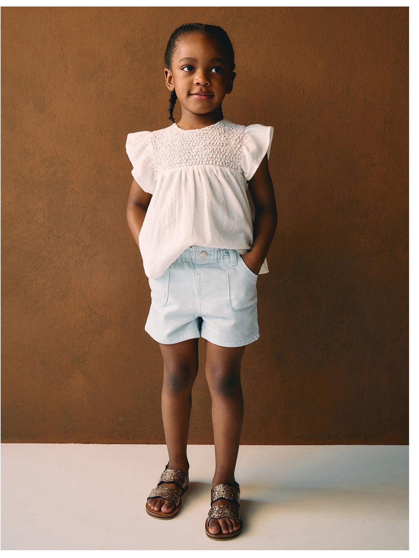 undefined Younger Girls Denim Shorts - Light Blue