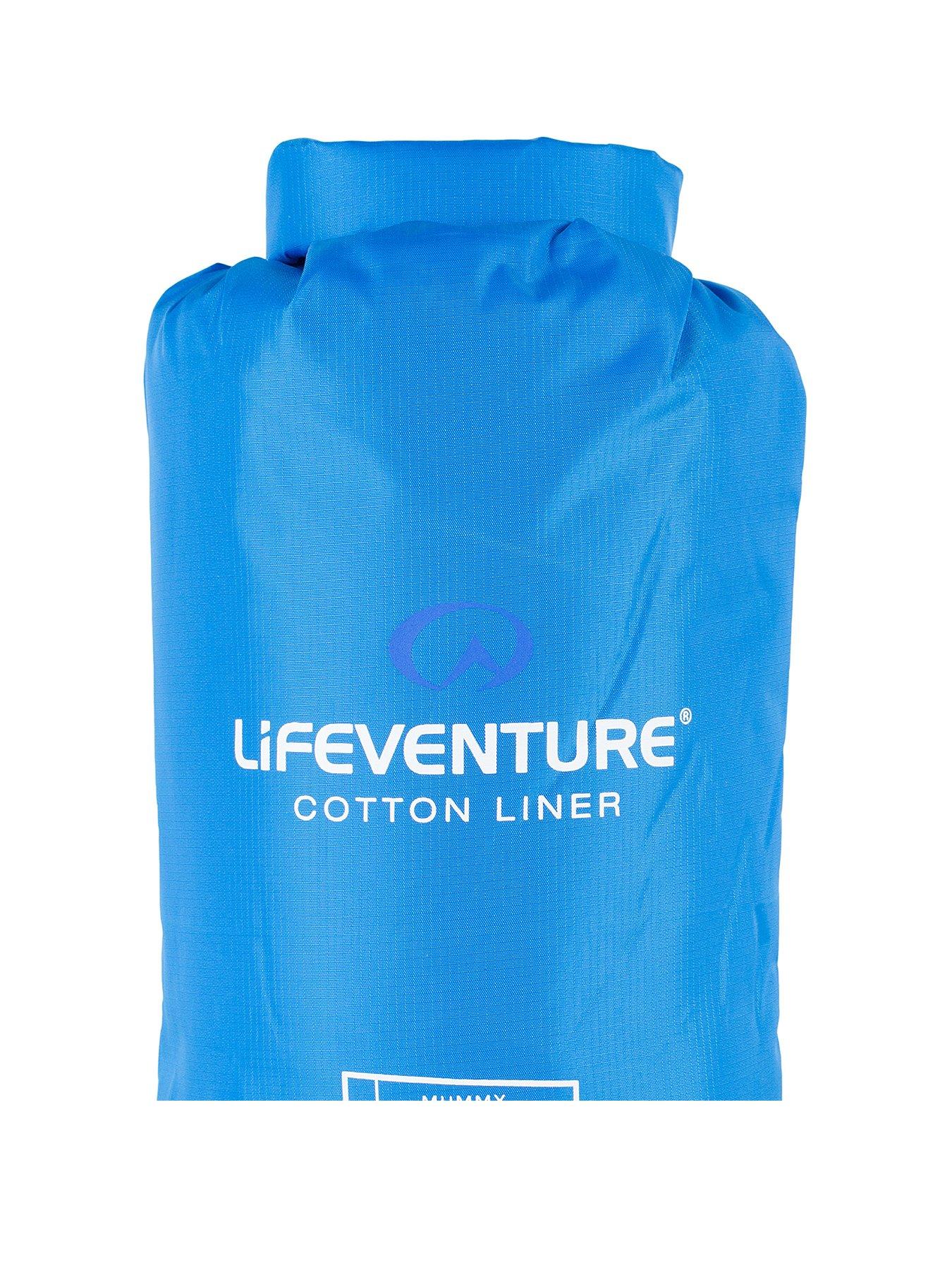Image 2 of 8 of Lifeventure Mummy&nbsp;Cotton Sleeping Bag Liner&nbsp;- Blue