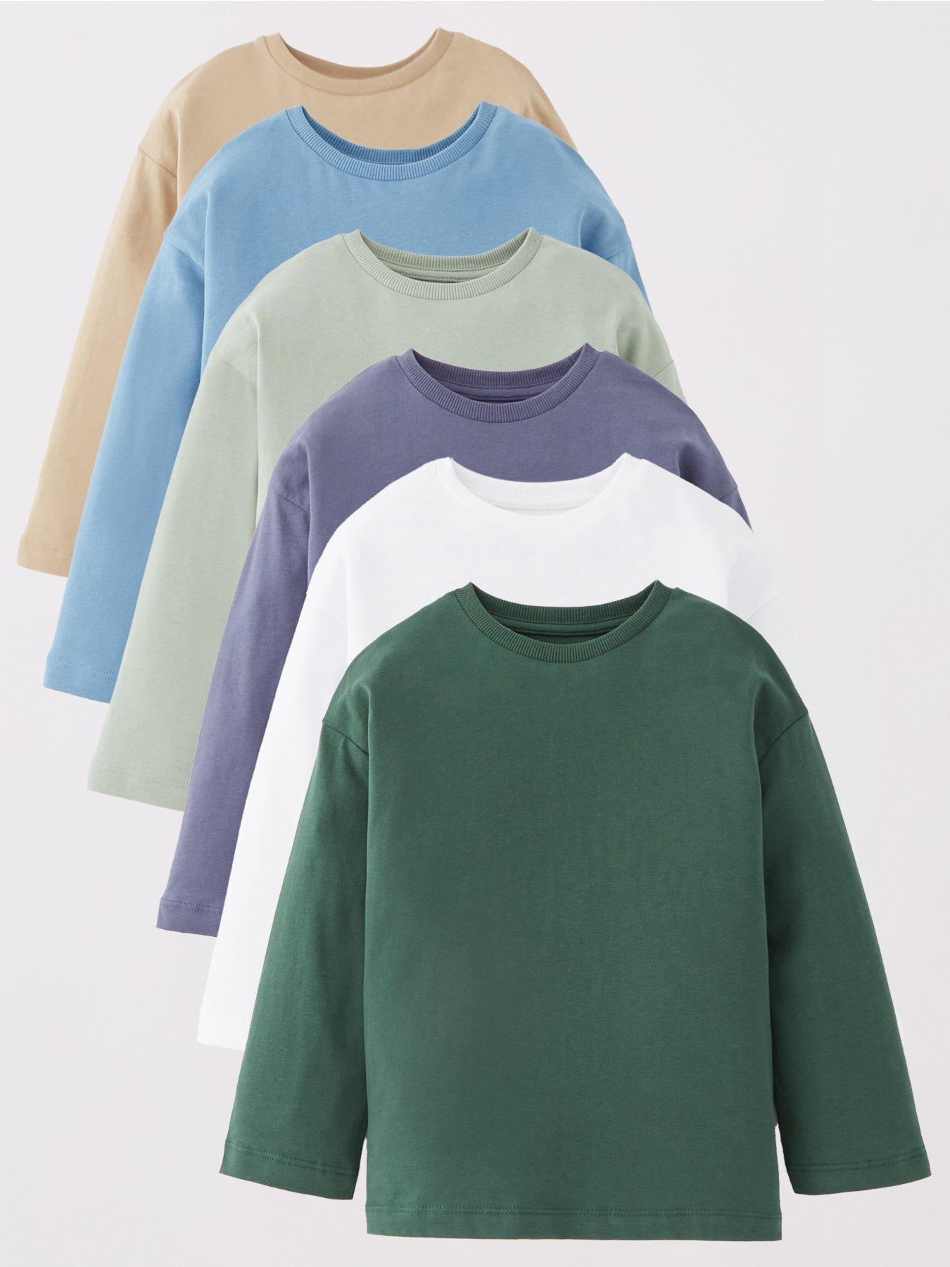 undefined Boys 6 Pack Long Sleeve Tshirts - Multi