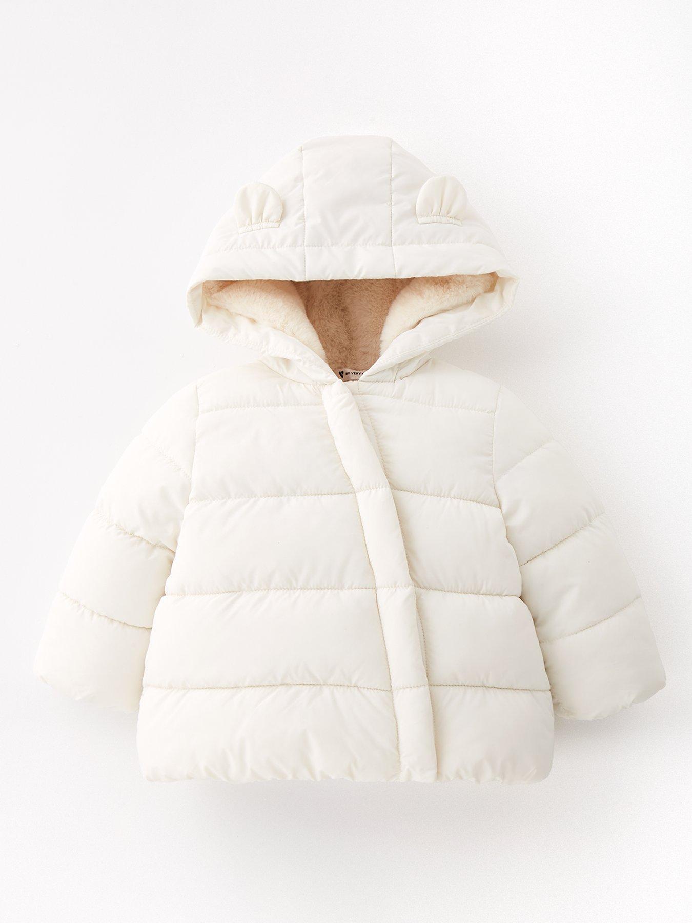 Mini V by Very Baby Unisex Padded Novelty Jacket - Cream