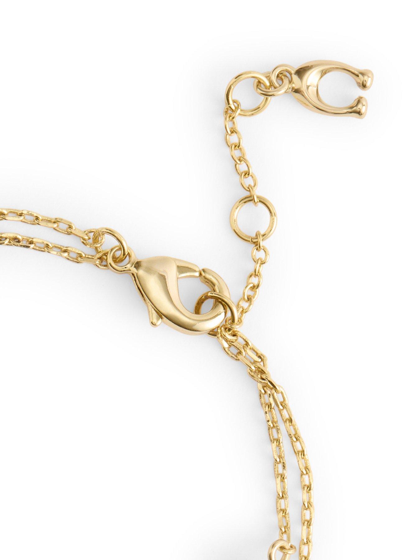 Image 4 of 4 of COACH Pearl Charm Multi Flex Bracelet - Gold