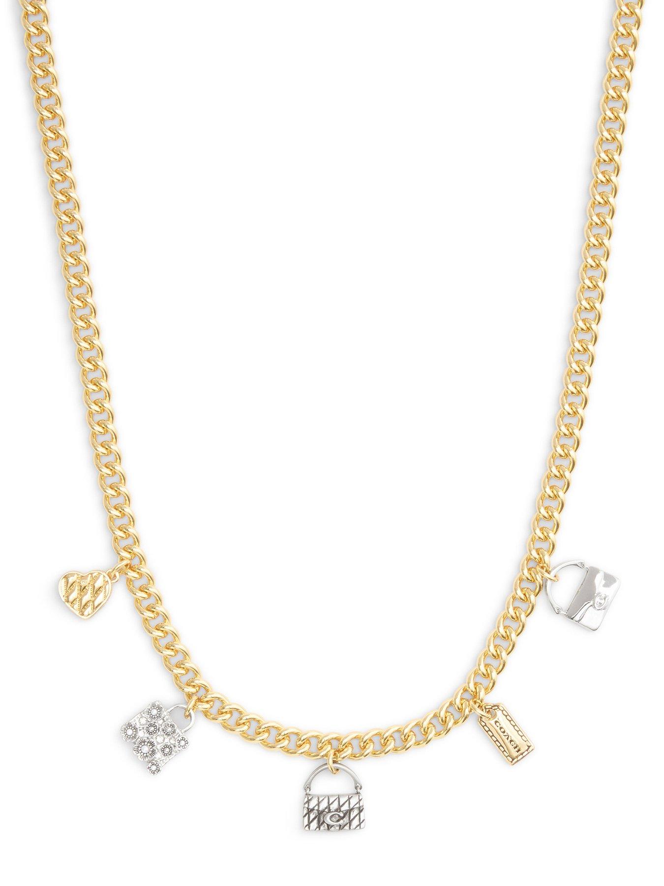 COACH Handbag Shop Charm Necklace Gold Very
