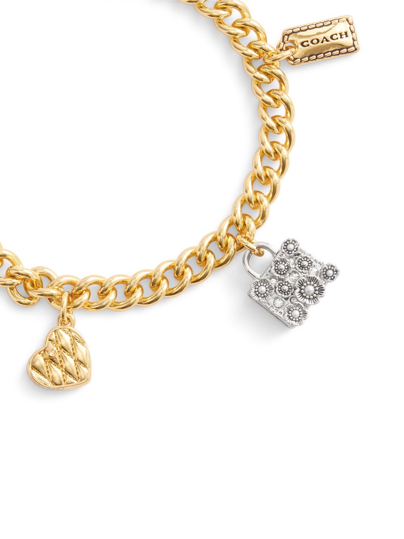 Image 3 of 4 of COACH Handbag Shop Charm Bracelet - Gold