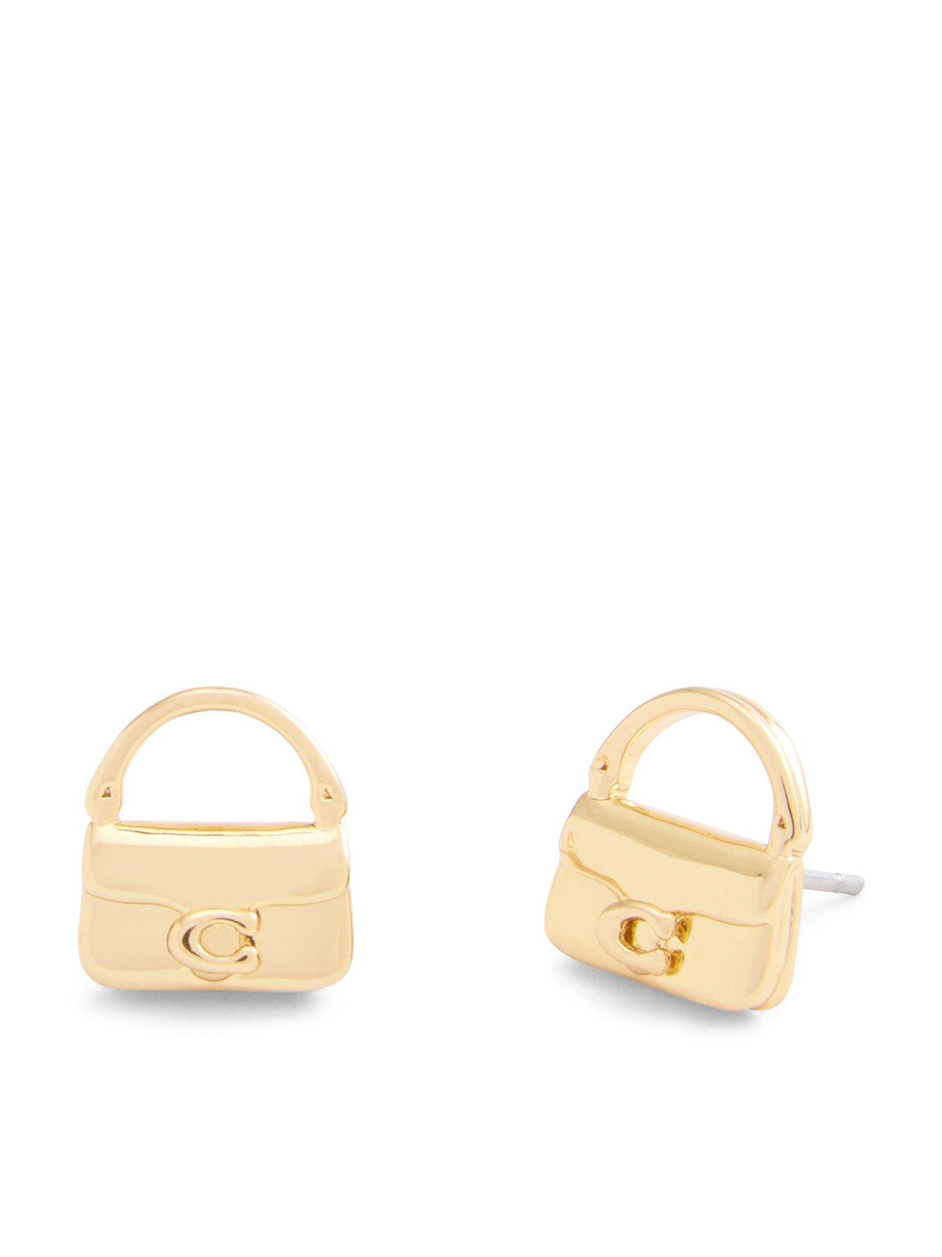 undefined Tabby Bag Stud Earrings - Gold