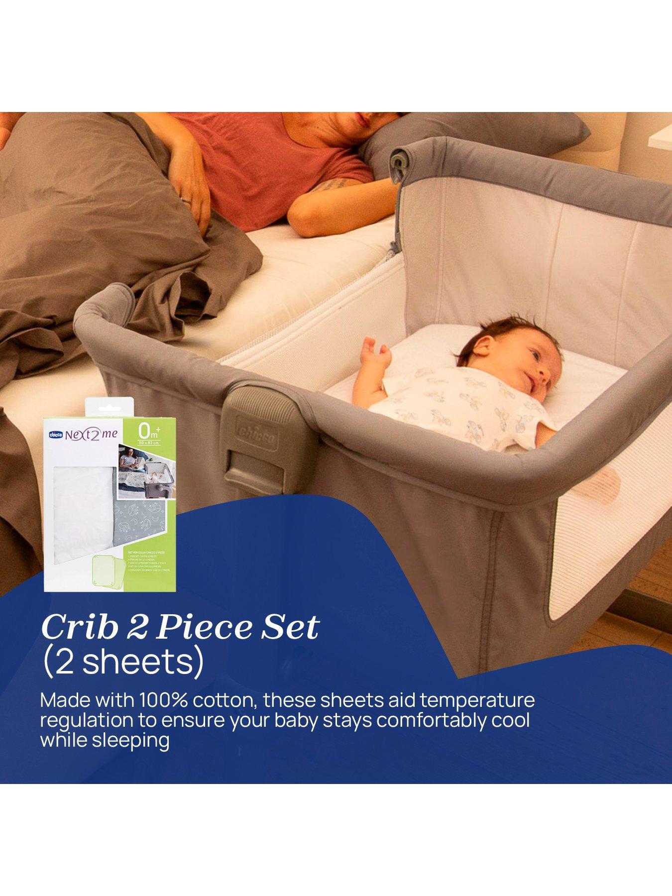 Image 5 of 6 of Chicco Next2Me Essential Crib, Plush Bear Projector &amp; 2 Crib Sheets