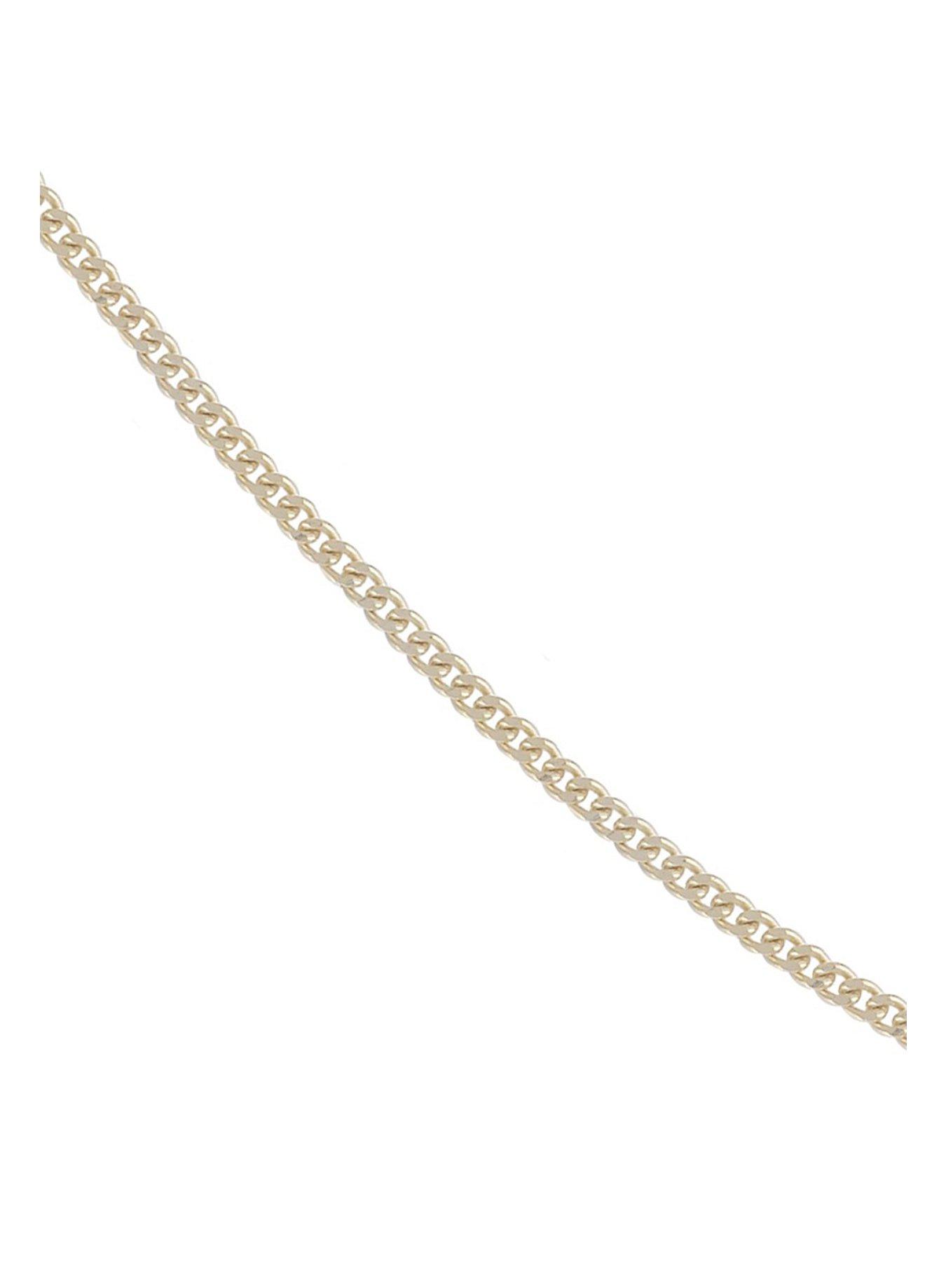 undefined 9ct Yellow Gold Necklace. 18 inch Curb Chain