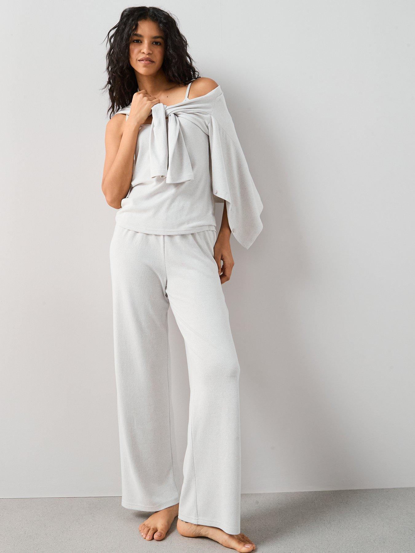 The Very Collection 3 Piece Vest, Cardigan And Wide Leg Loungewear Set ...