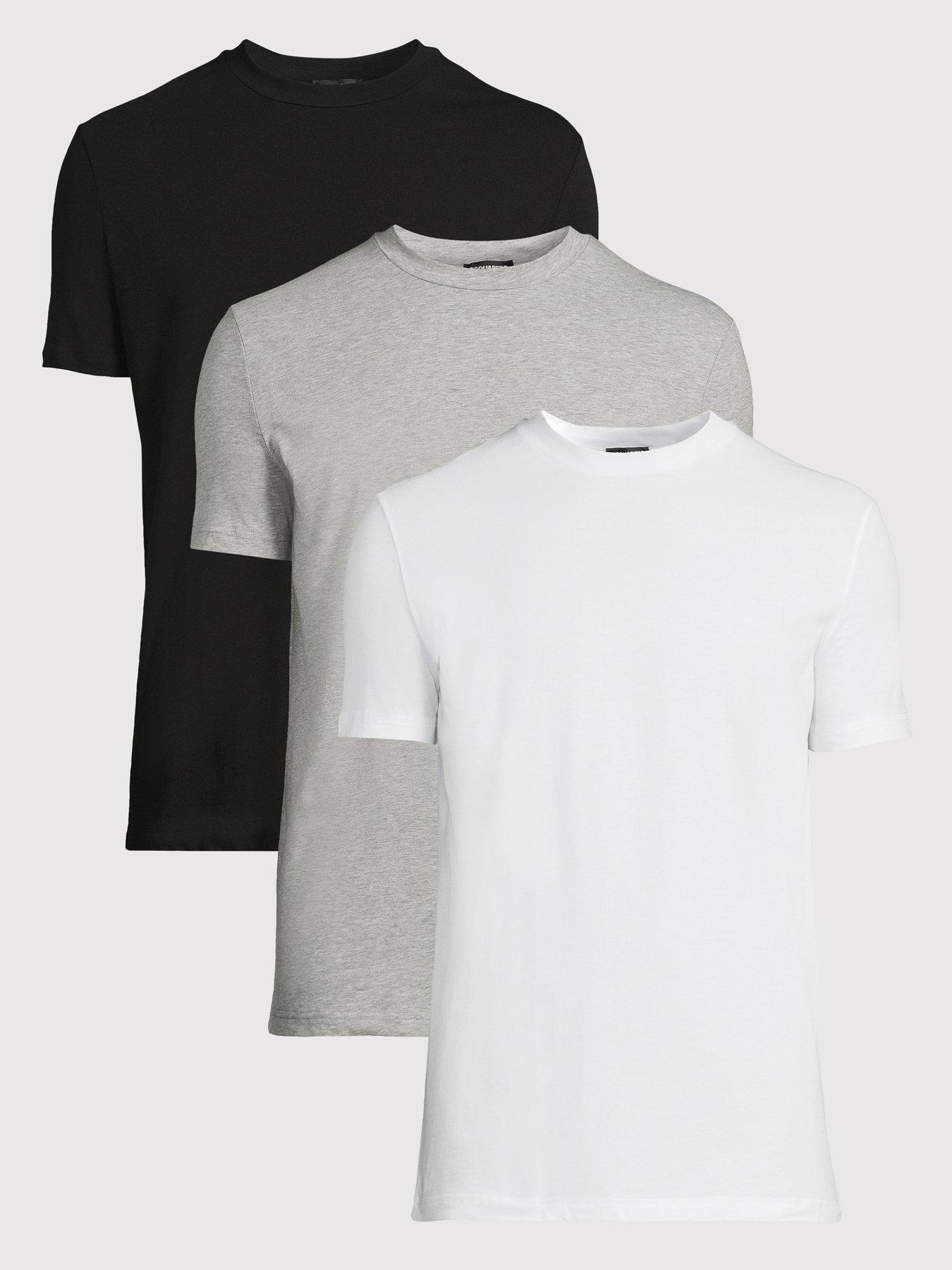 Dsquared2 Dsquared 3 Pack Back Print T-Shirts - Dark Assorted