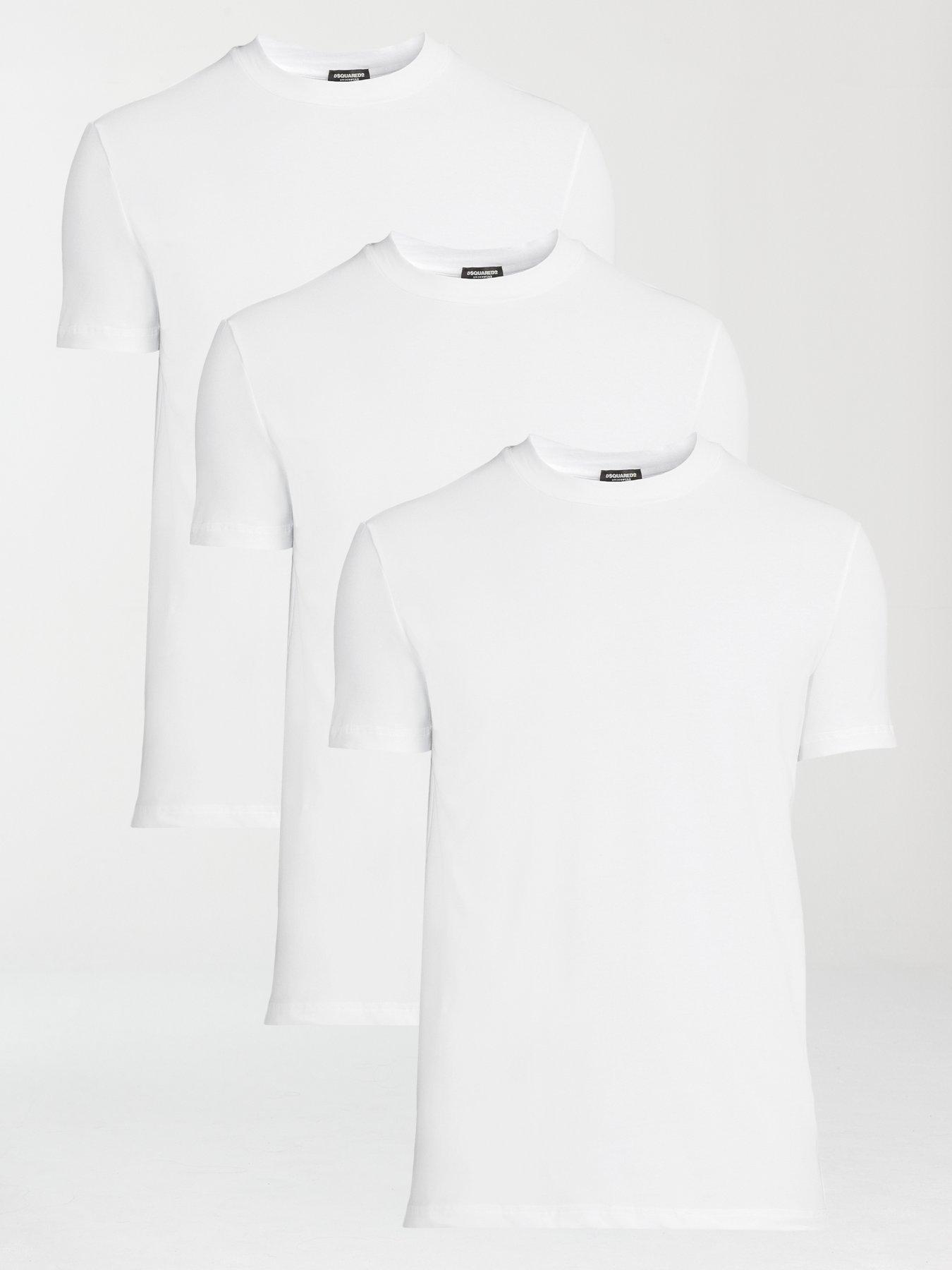 undefined Dsquared 3 Pack Back Print T-Shirts - White