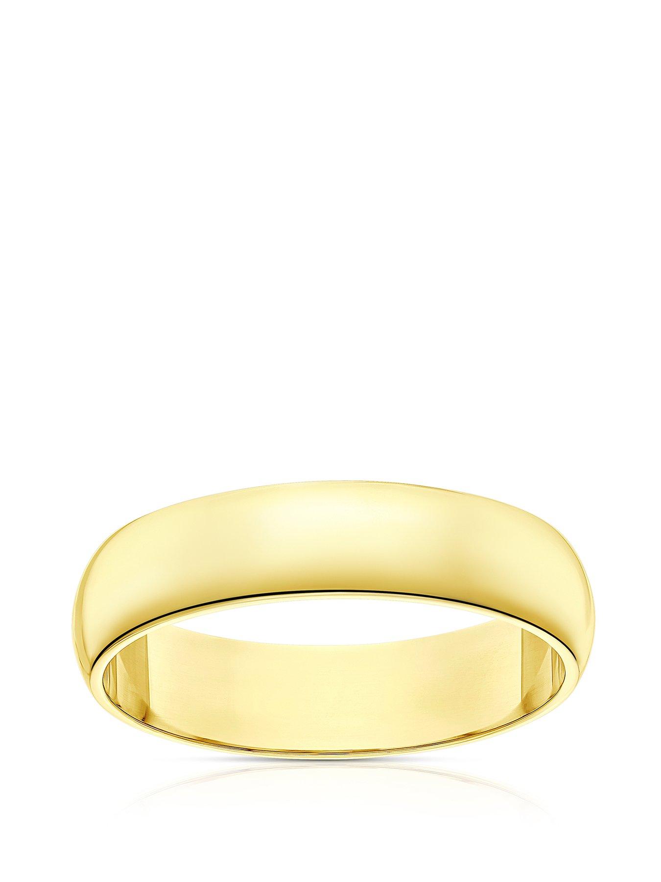 undefined 9ct Yellow Gold Wedding Band. 5mm Gents Wedding Band