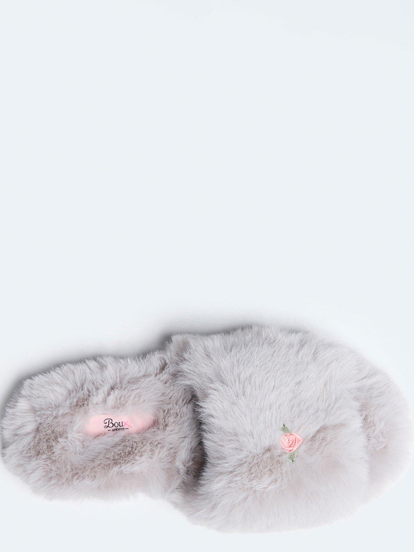 Image 3 of 5 of Boux Avenue Rosebud Slider Slippers - Grey