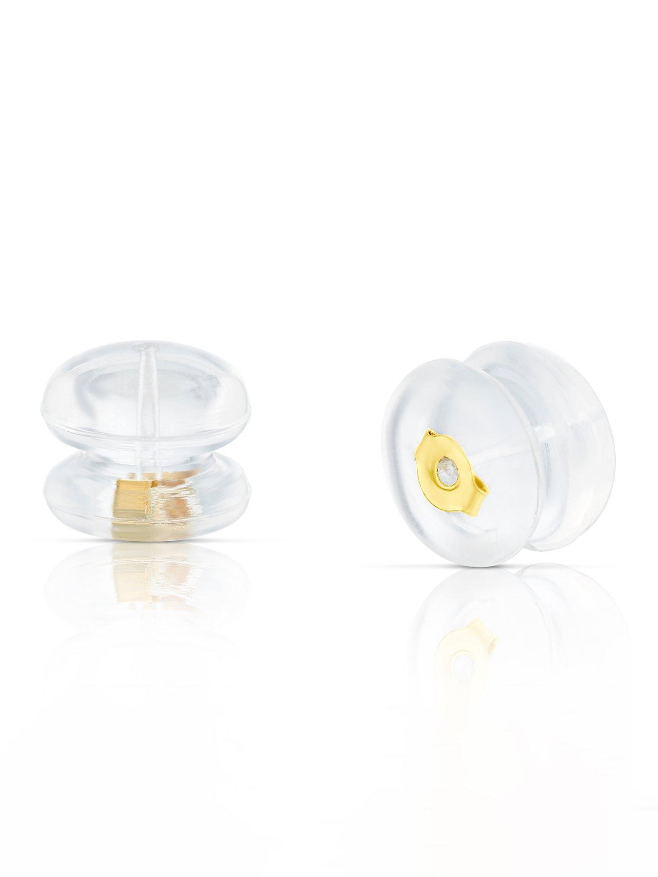 Image 2 of 2 of H. Samuel 9ct Yellow Gold Earrings. Pave Stud Earrings