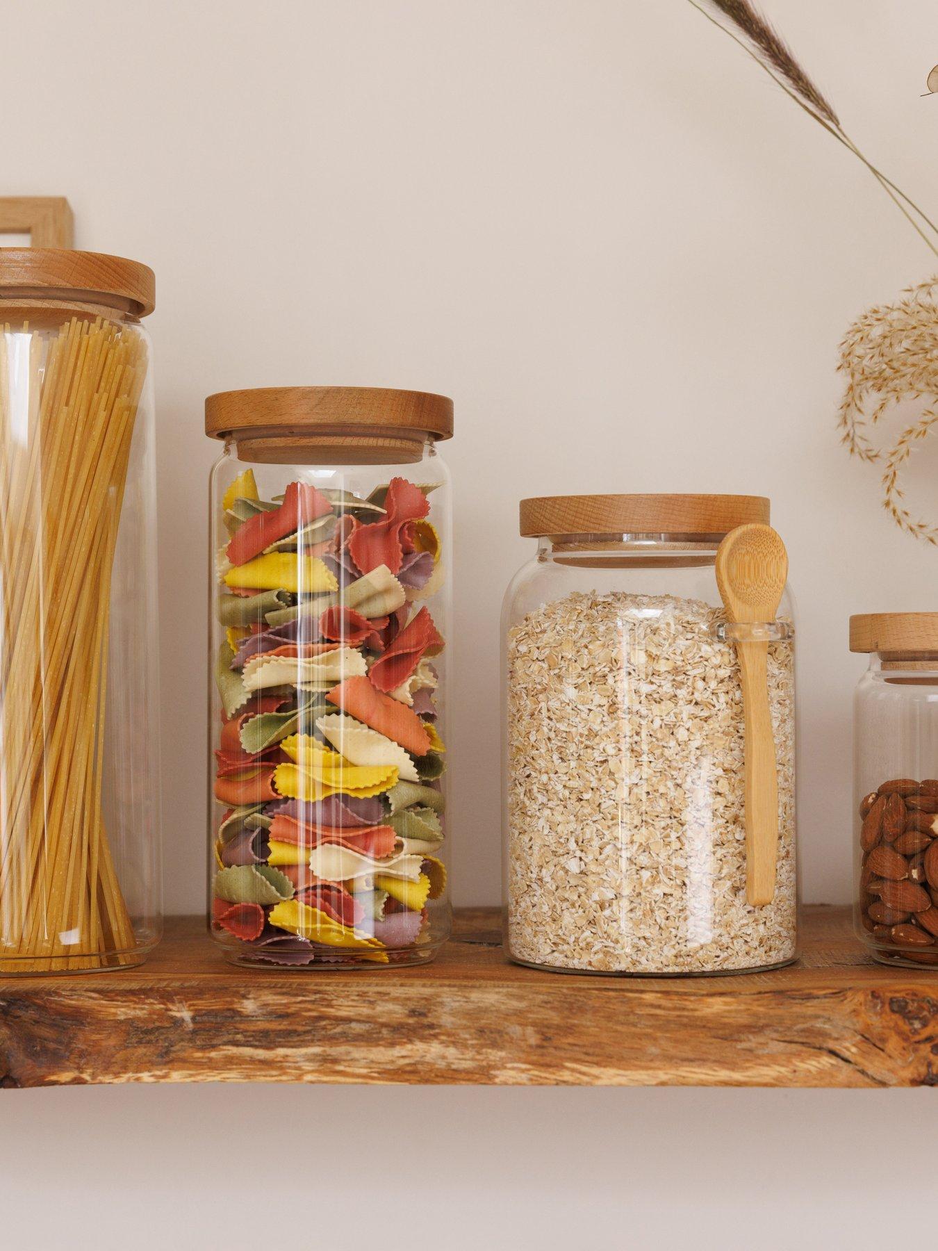 Image 5 of 7 of KitchenCraft Idilica Glass Storage Jars - Set of 3