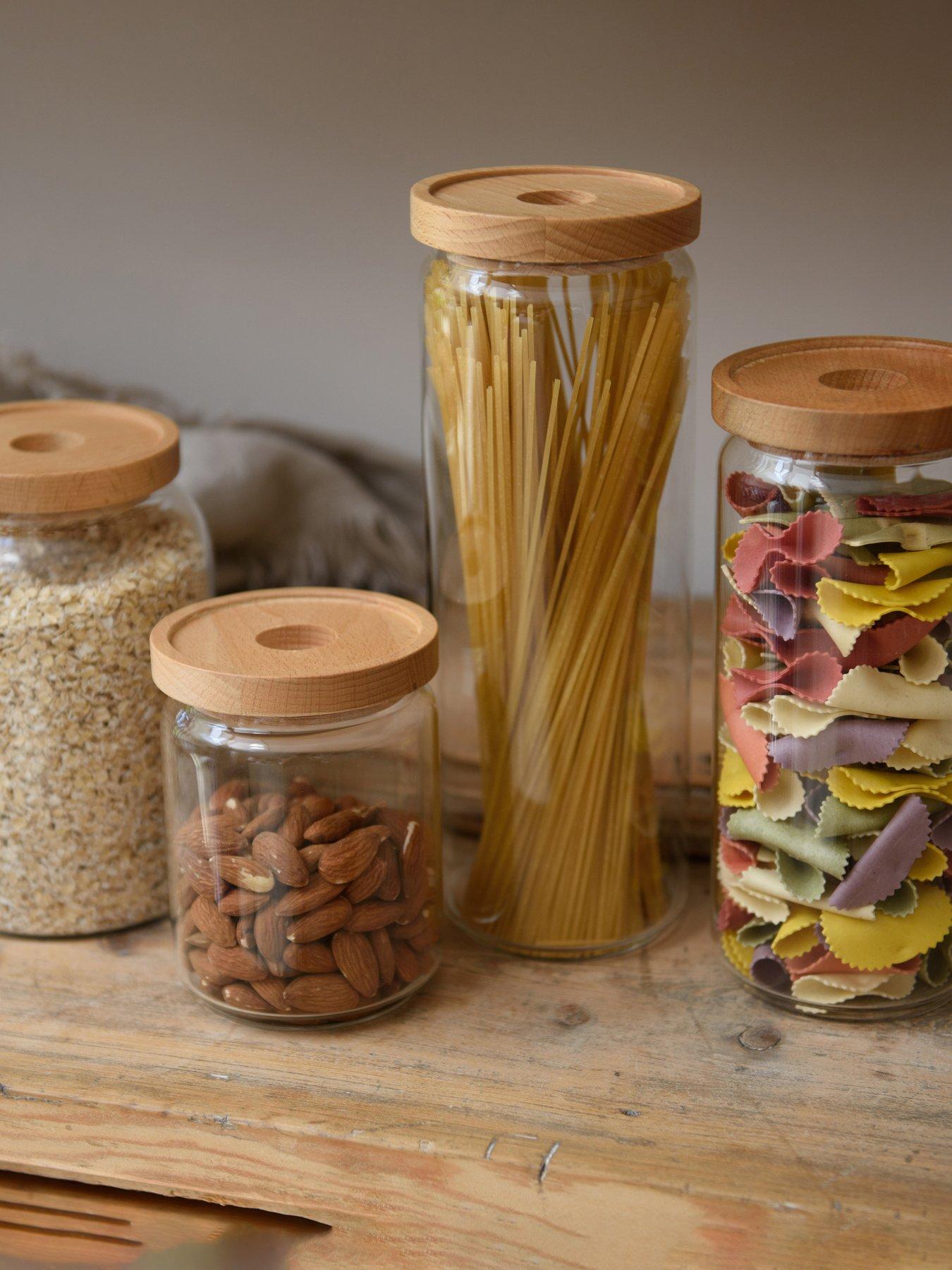 Image 6 of 7 of KitchenCraft Idilica Glass Storage Jars - Set of 3