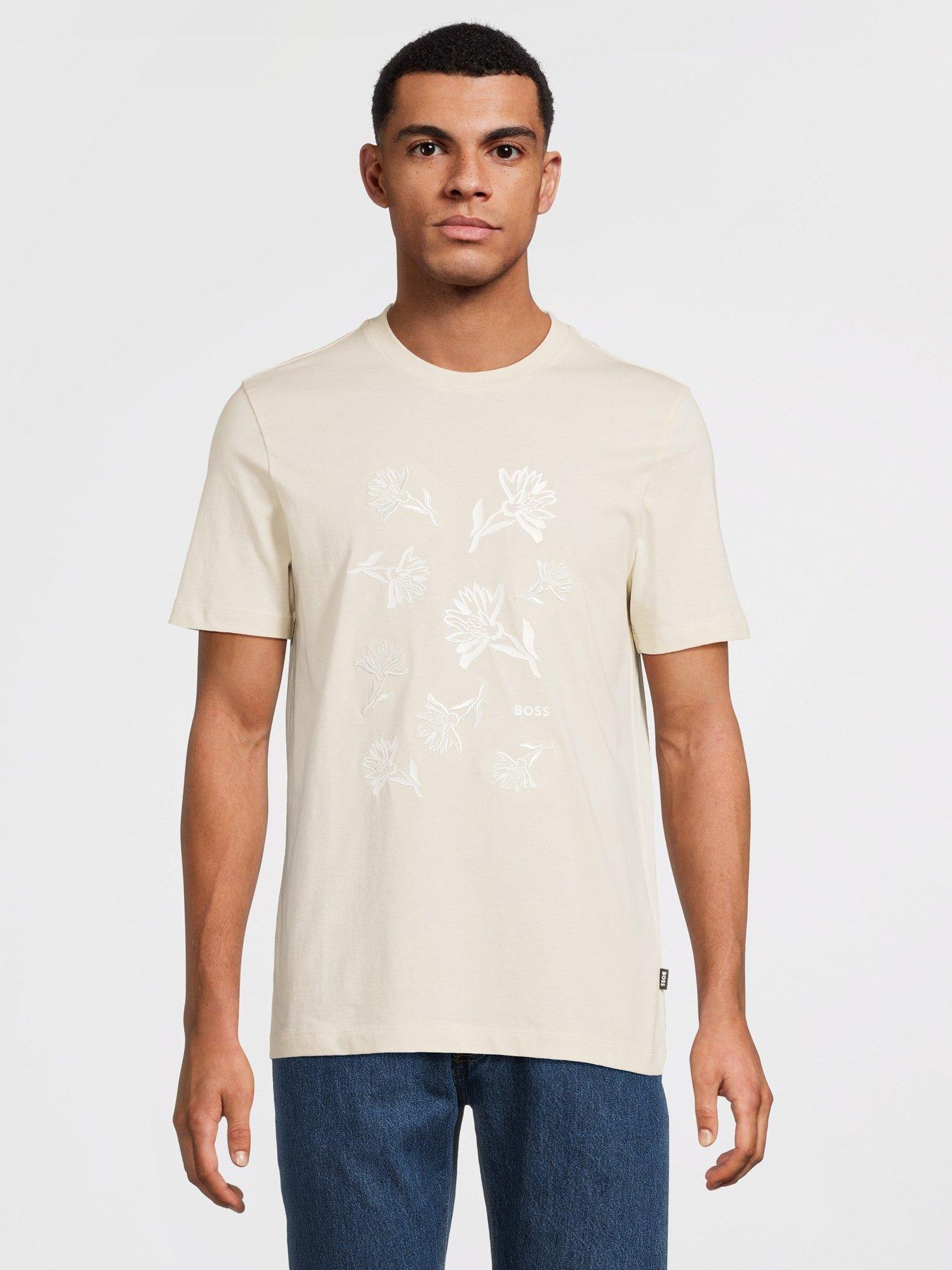 undefined C-Thompson 13 Embroidered Floral Regular Fit T-Shirt - White