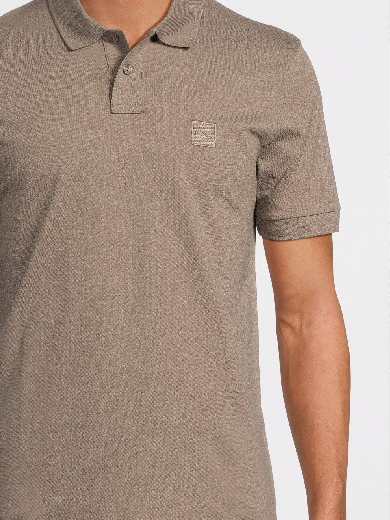 Image 4 of 5 of BOSS Passenger Slim Fit Short Sleeve Polo Shirt - Dark Grey