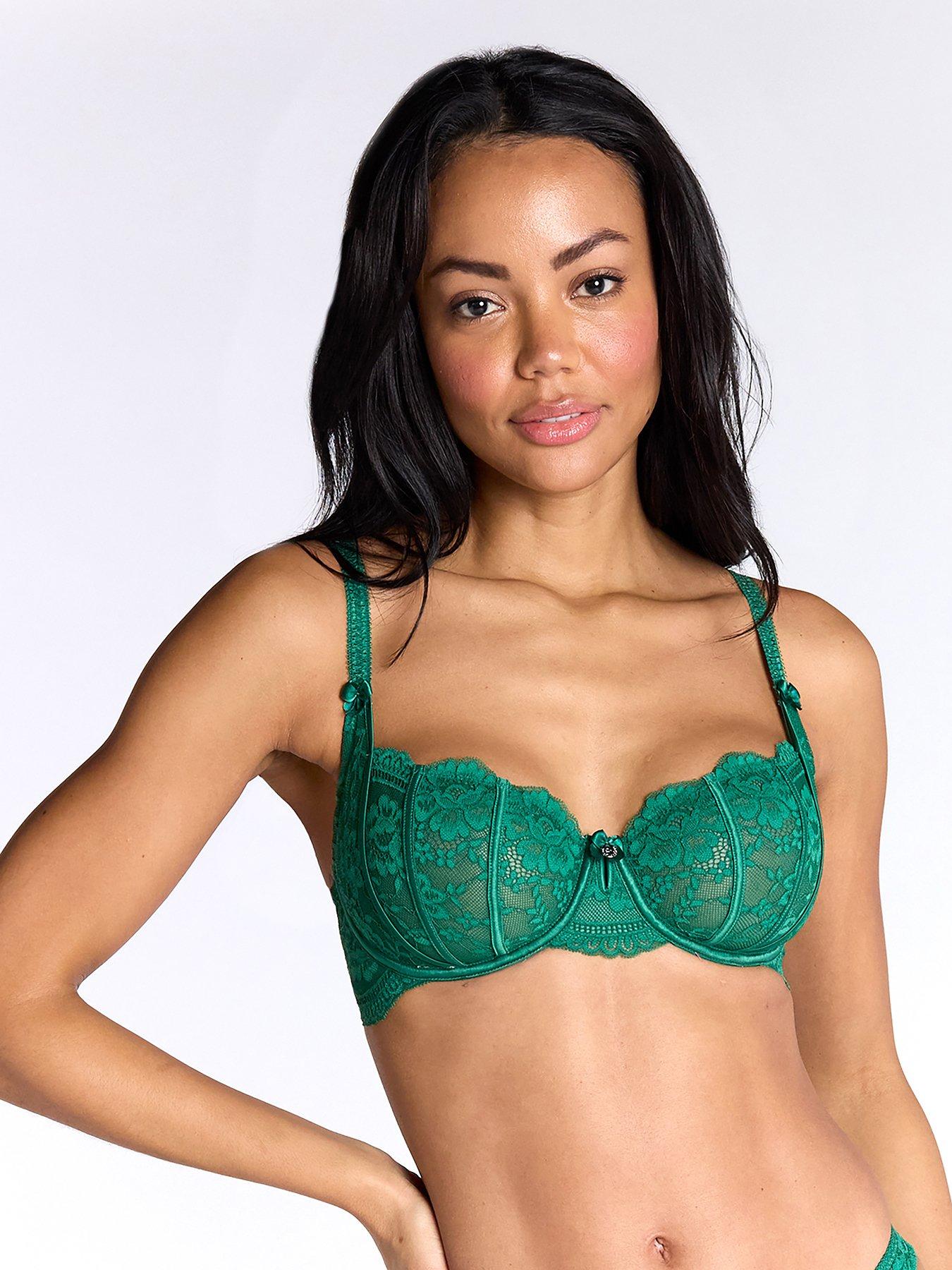 undefined Jasmine Balconette Bra - Green
