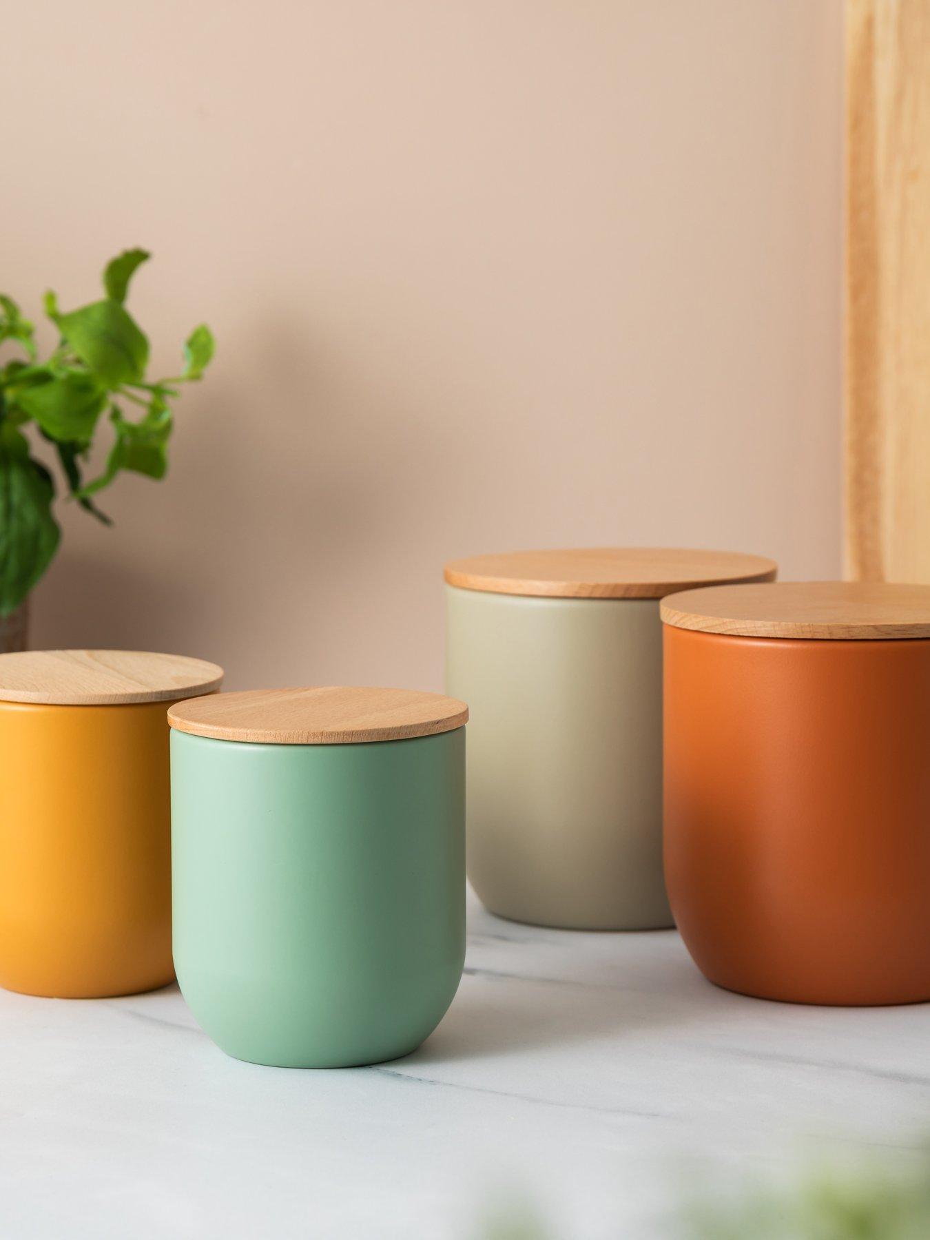 undefined Idilica Set of 4 Metal Storage Canisters