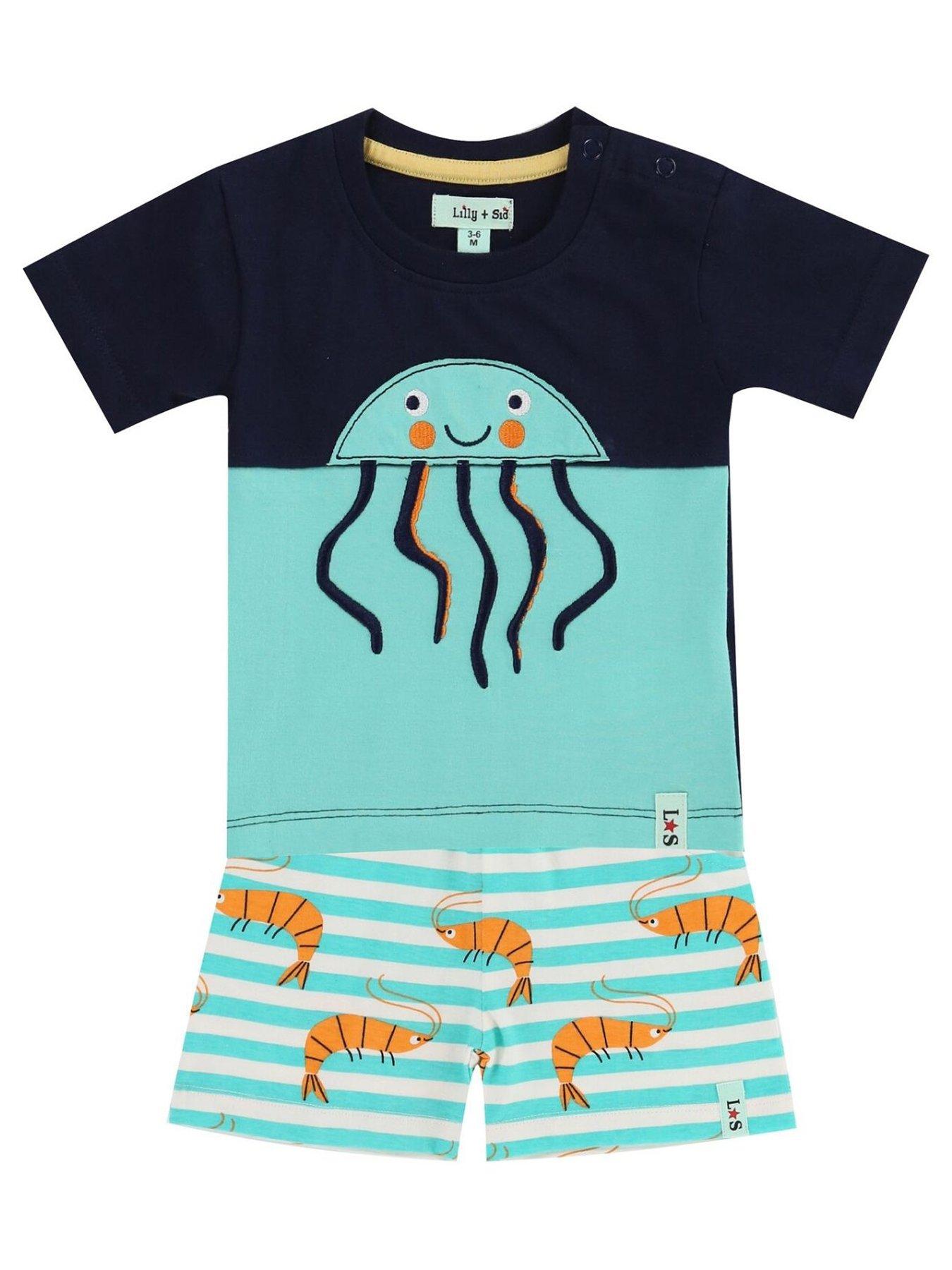 undefined Baby Boys Jellyfish T-shirt & Short Set - Multi