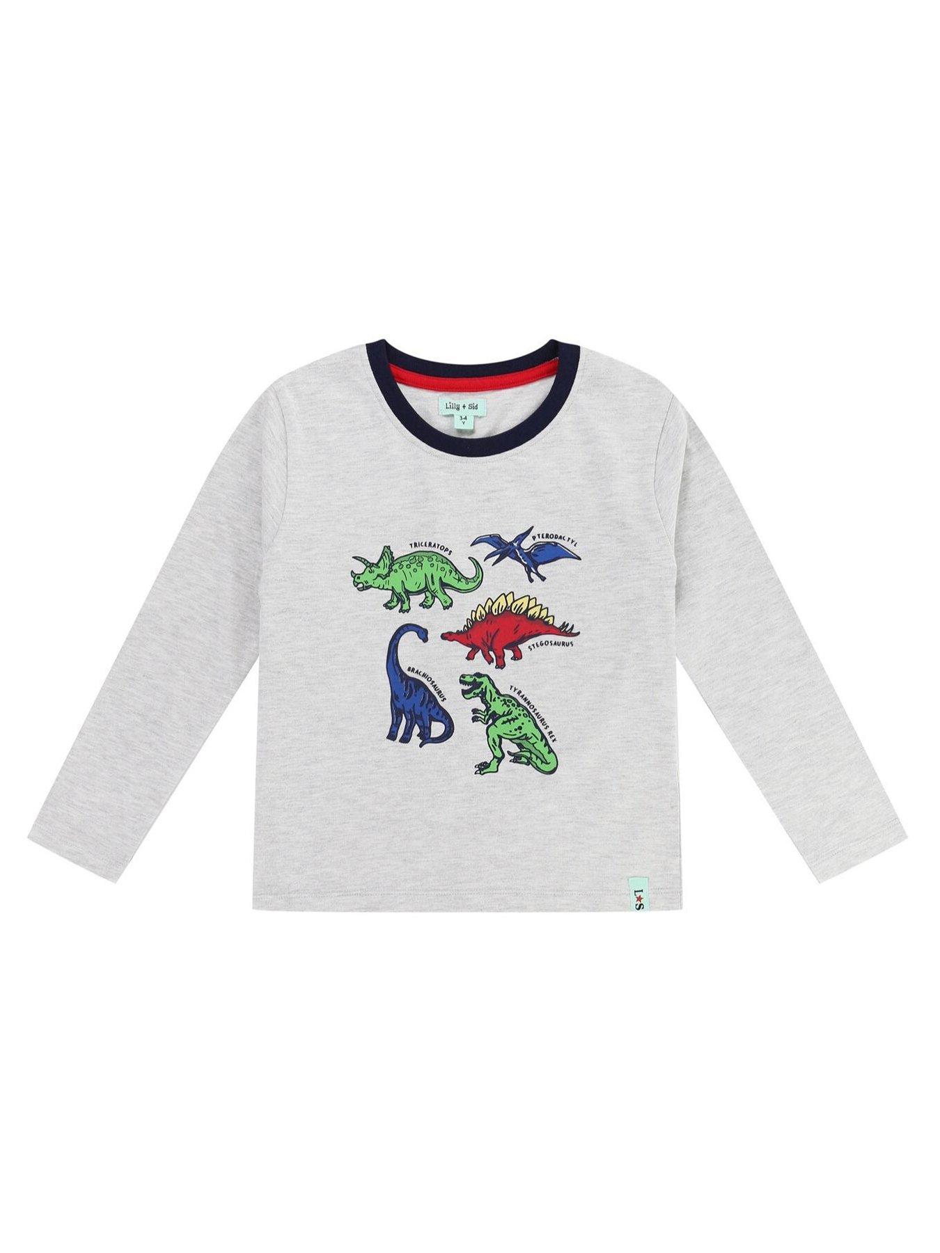undefined Boys Multi Dino Top - Grey