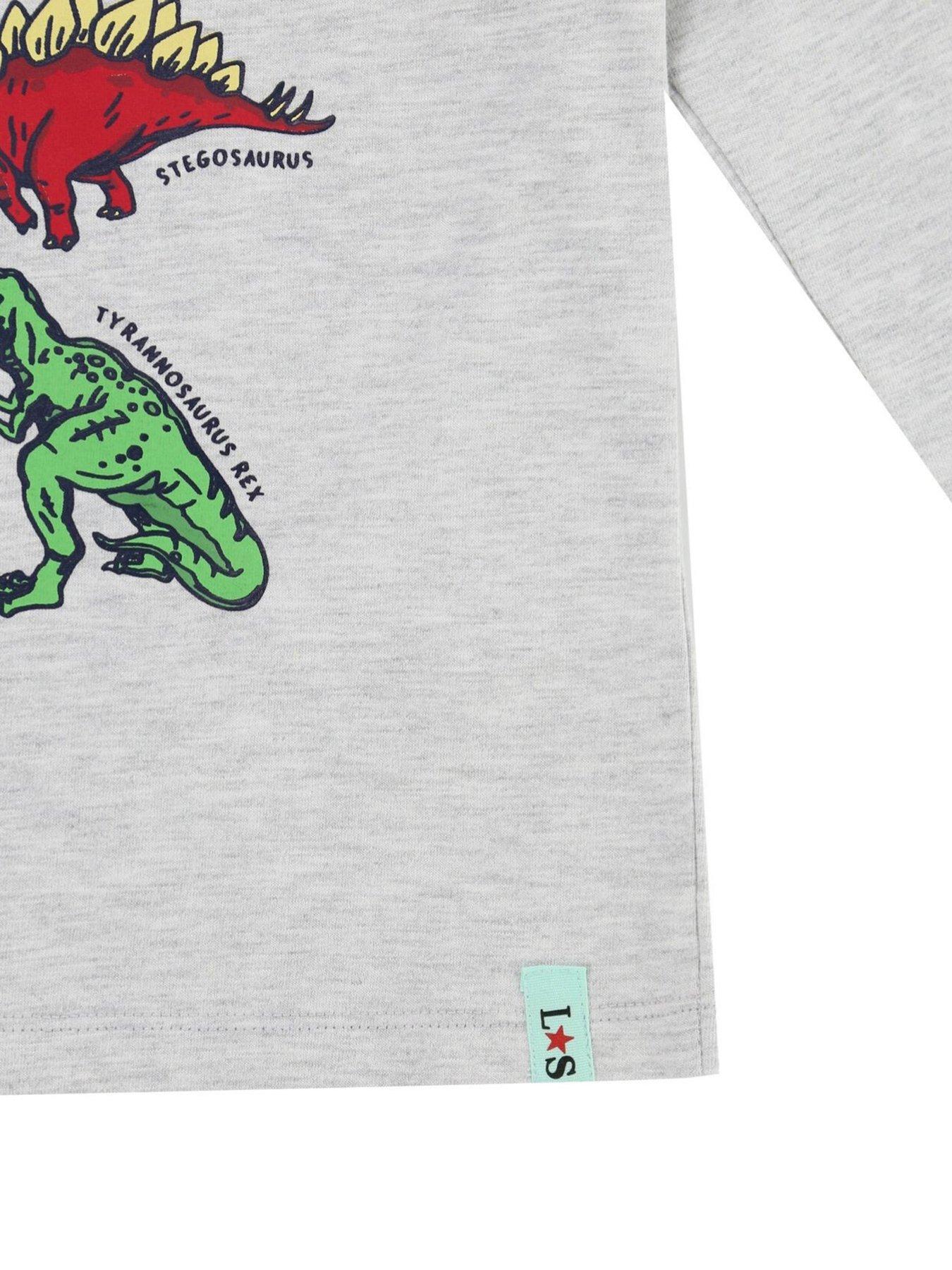 Image 3 of 4 of Lilly + Sid Boys Multi Dino Top - Grey