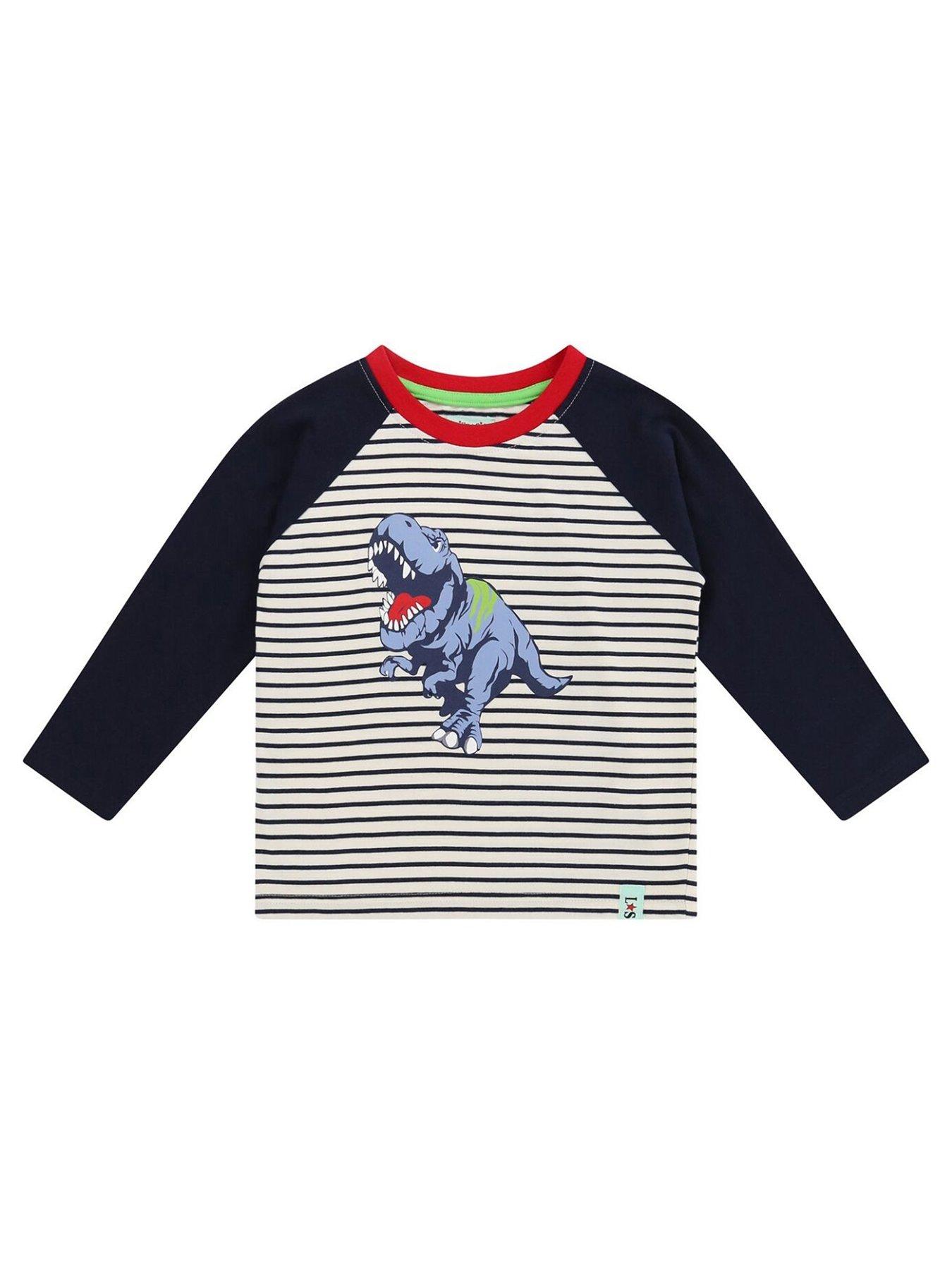 undefined Boys Dino Raglan Top - Multi