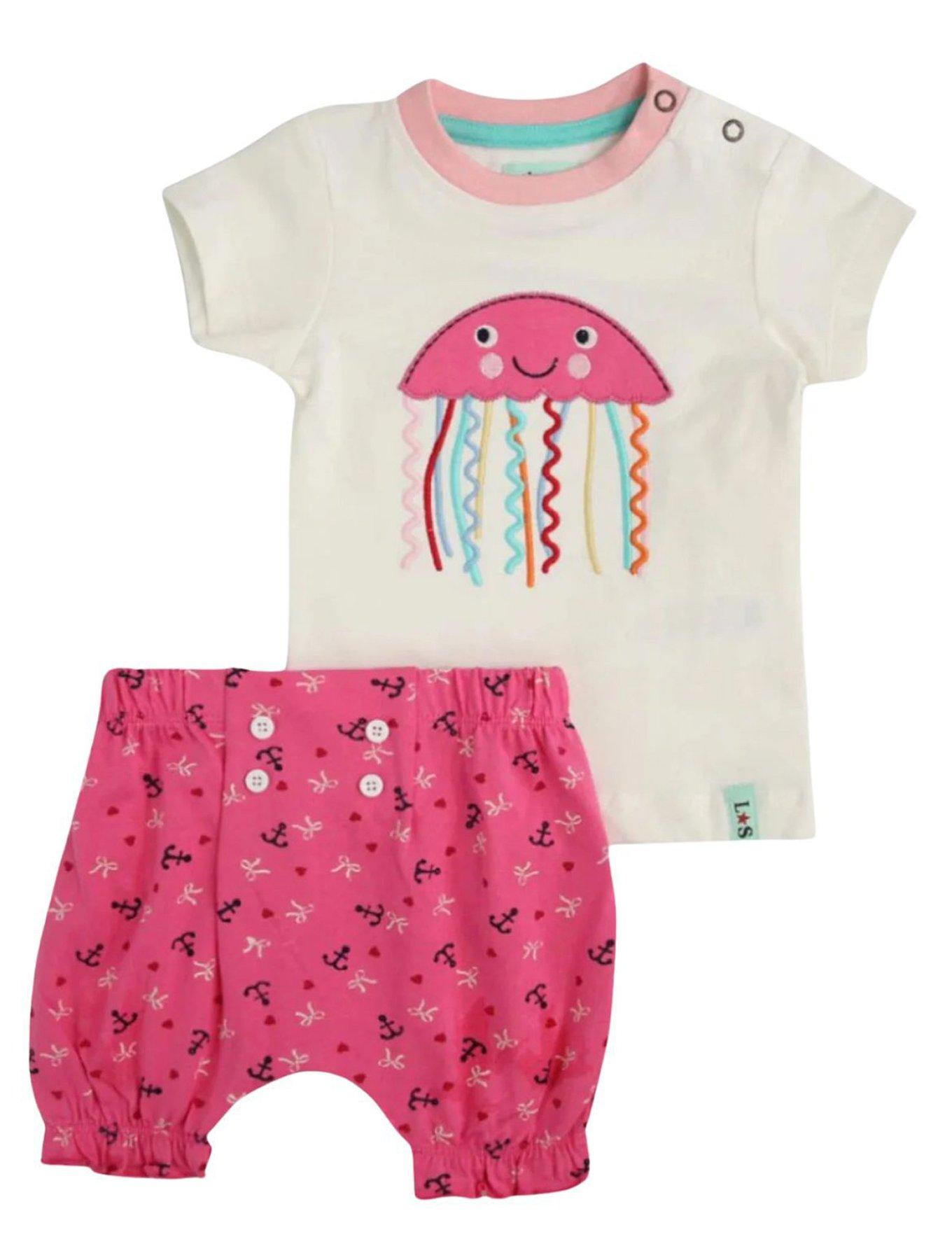 undefined Baby Girls Jellyfish T-shirt And Shorts Set - Multi