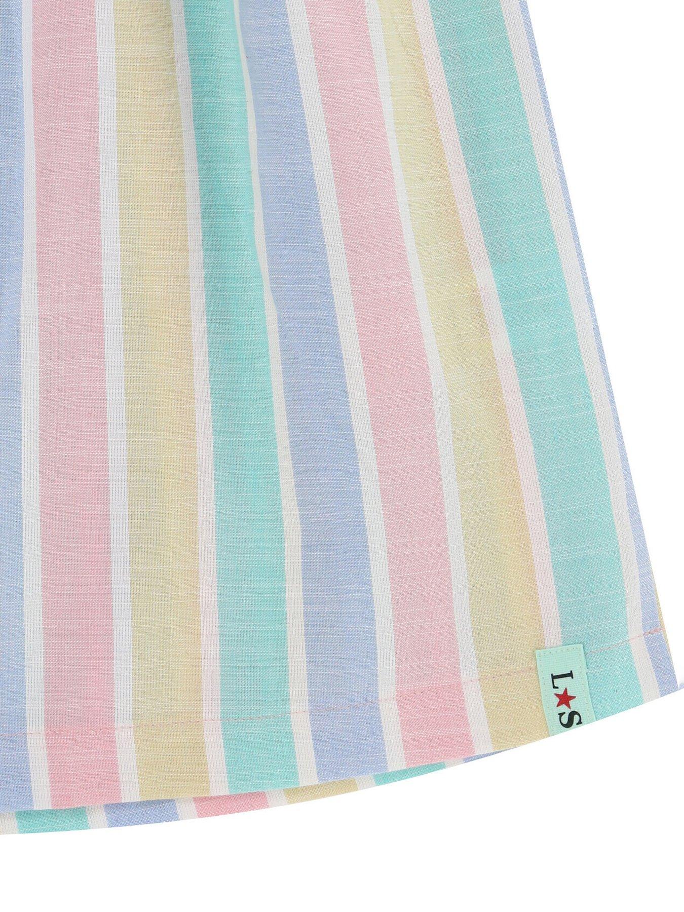 Image 4 of 4 of Lilly + Sid Girls Fabric Mix Dress - Multi