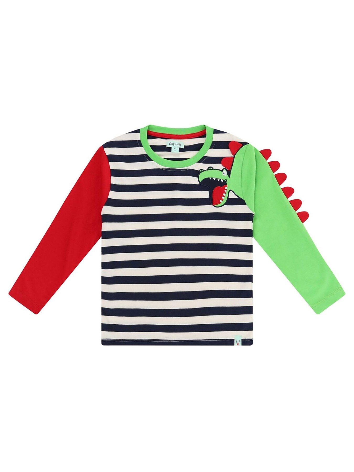 undefined Boys Dino Spike Sleeve Top - Ocean