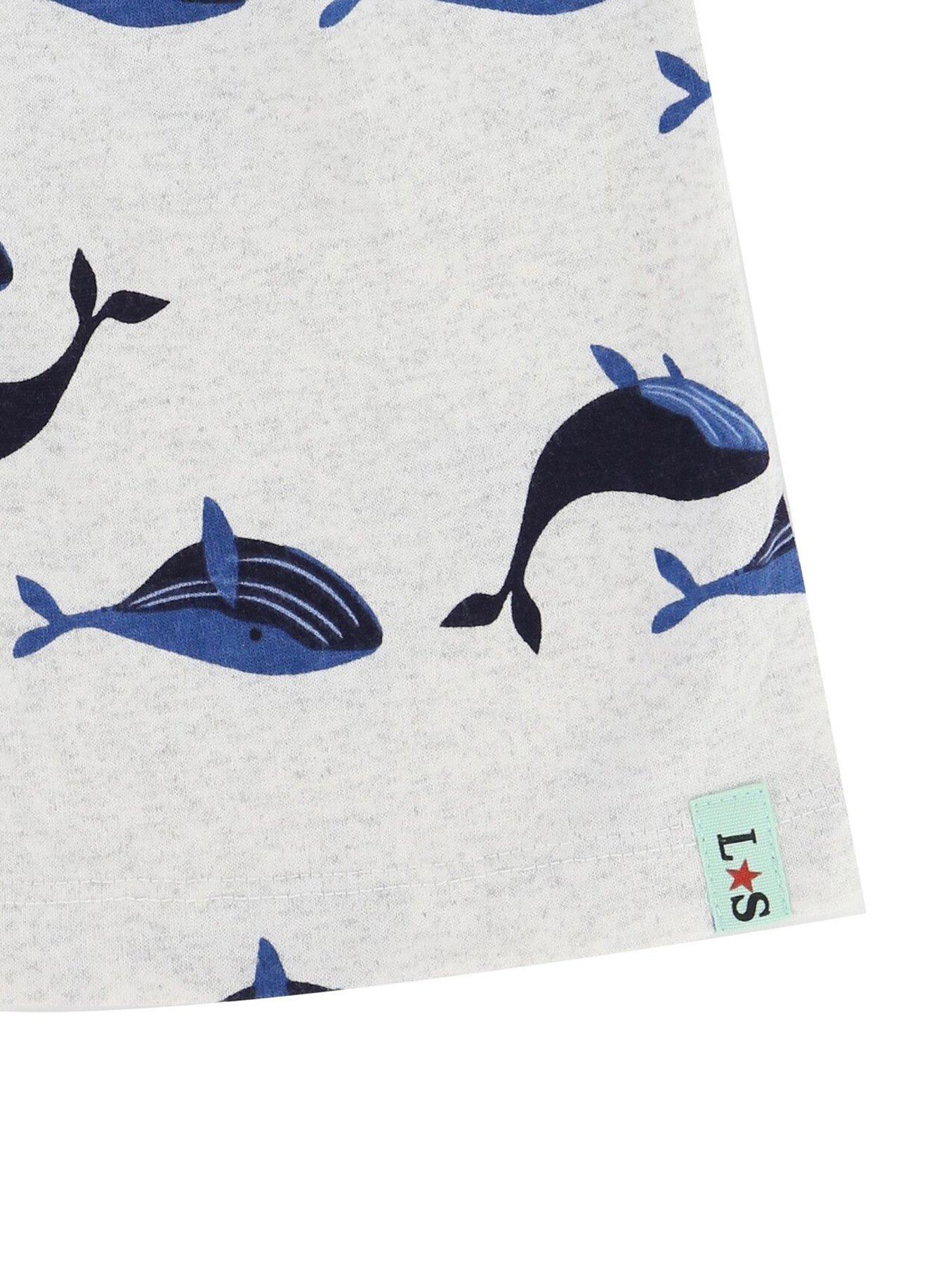Image 4 of 4 of Lilly + Sid Boys Whales Shorts - Multi