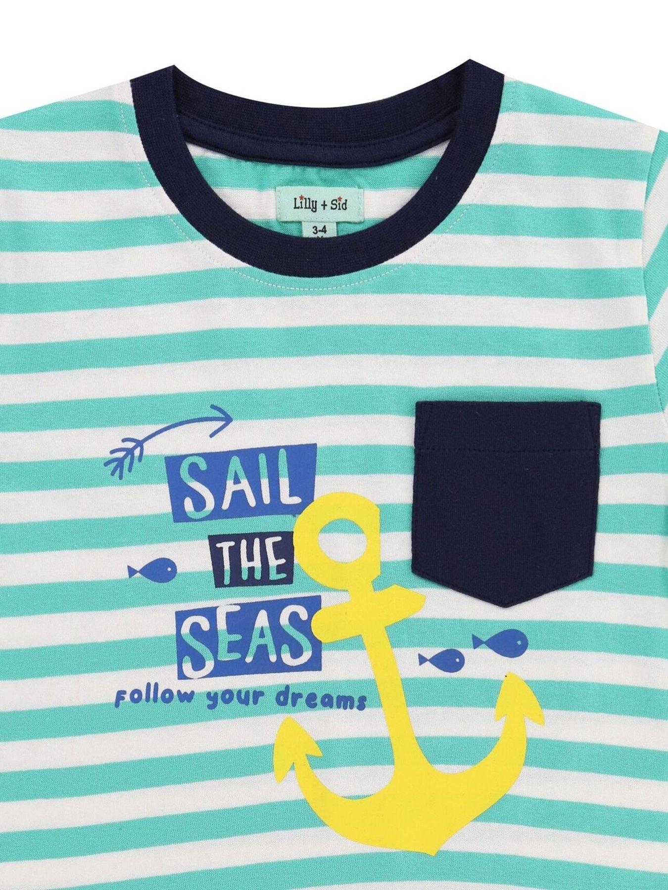 Image 4 of 4 of Lilly + Sid Boys Sail The Seas T-shirt - Multi