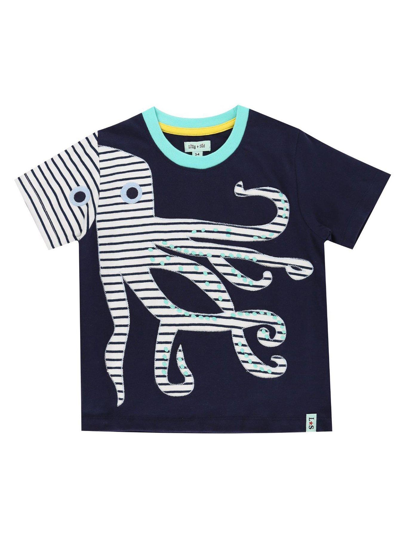 undefined Boys Octo Applique T-shirt - Navy