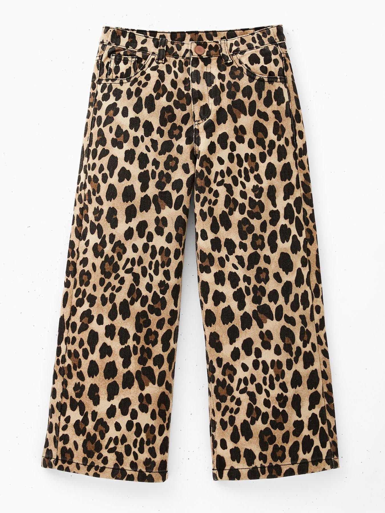 Image 1 of 4 of V by Very Girls Leopard Print Jeans - Print