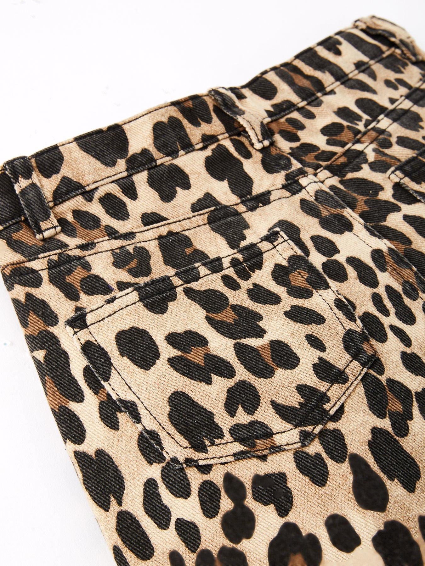 Image 4 of 4 of V by Very Girls Leopard Print Jeans - Print