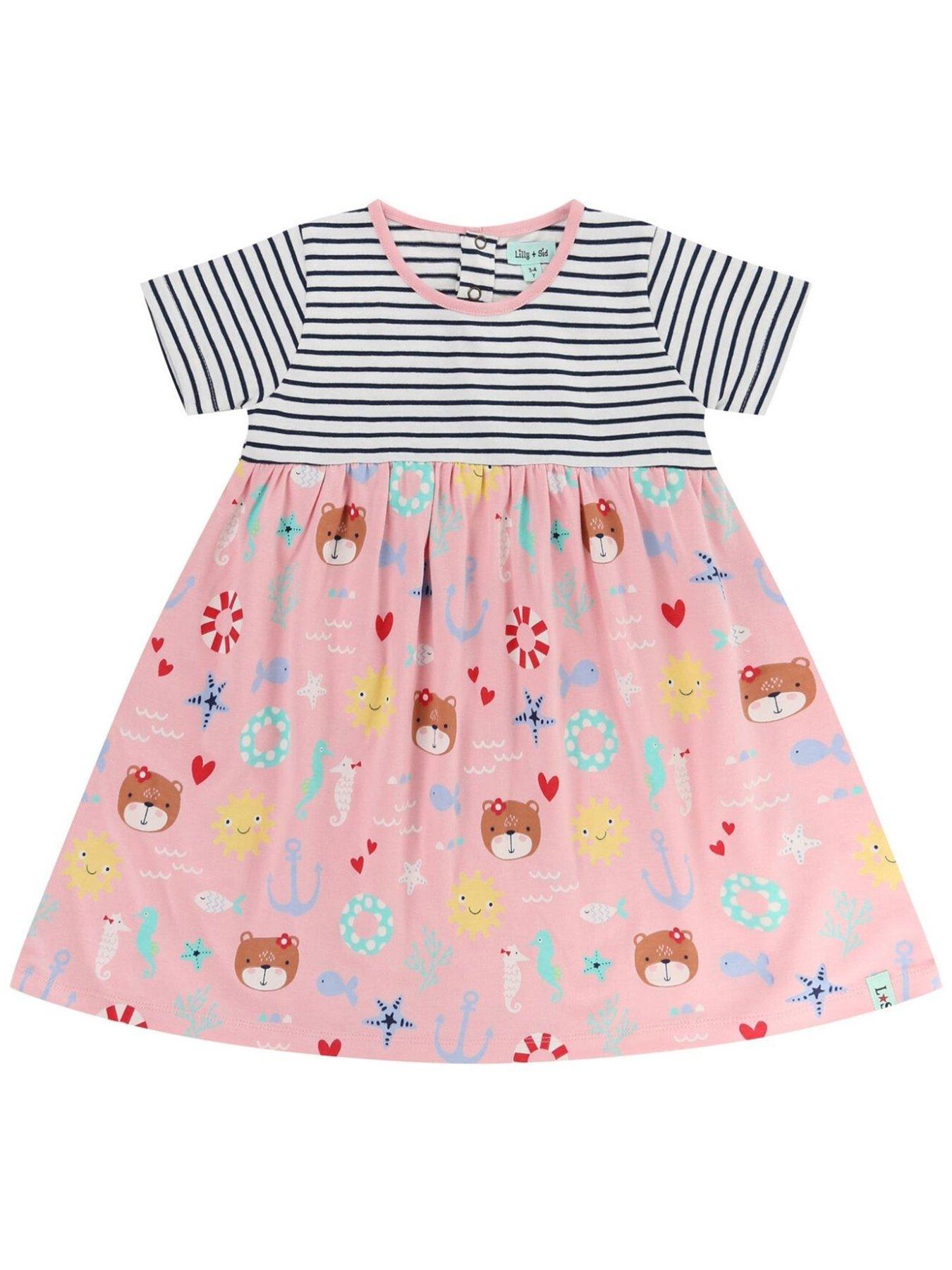 Lilly + Sid Girls Friends/Stripe Dress, Multi, Size 7-8 Years