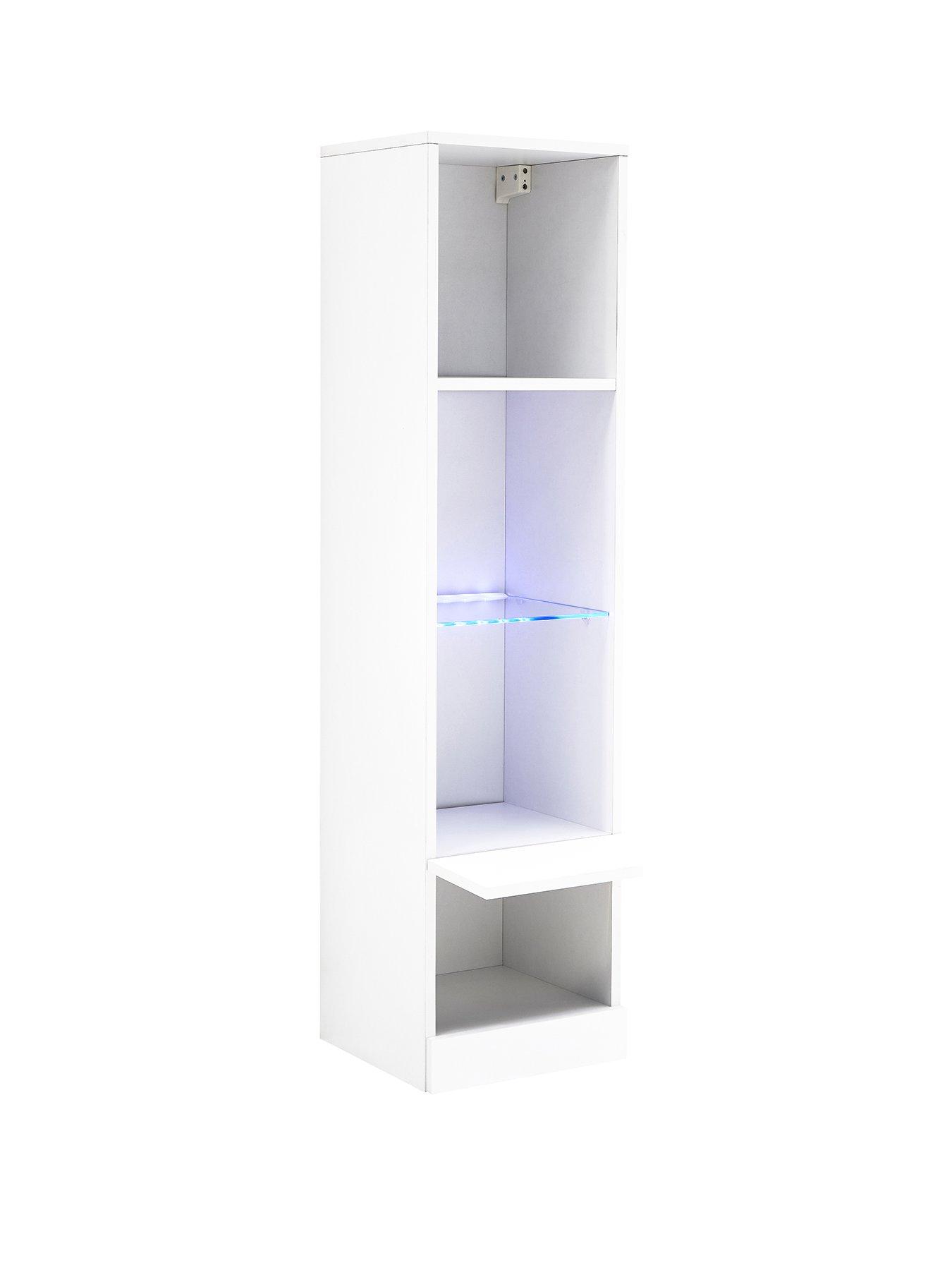 Image 3 of 7 of GFW Galicia 120 cm TV Unit + 2 Shelf Units - fits up to 55 inch TV - White