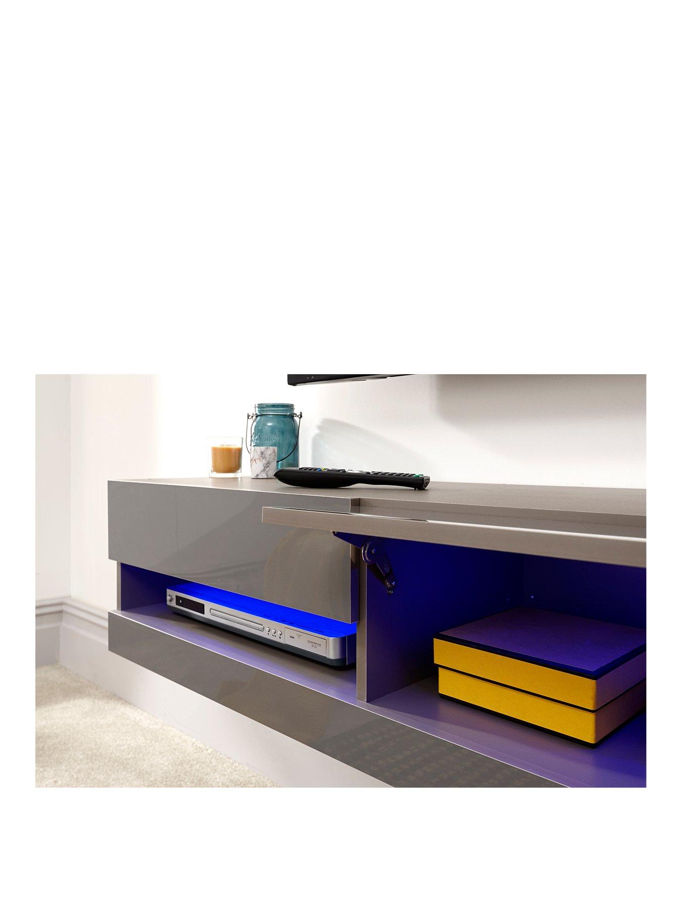 Image 3 of 6 of GFW Galicia 150 Cms Tv Unit + 2 Shelf Units - Fits up to 65 inch TV - Grey