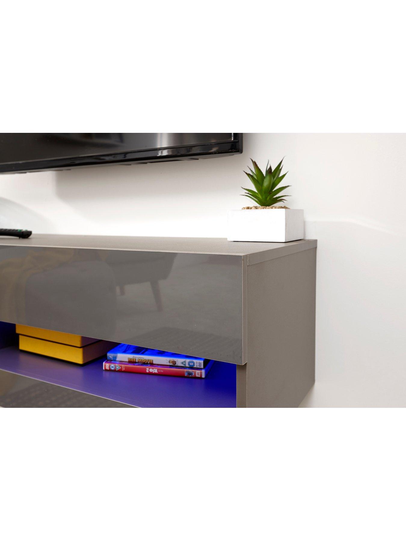 Image 4 of 6 of GFW Galicia 150 Cms Tv Unit + 2 Shelf Units - Fits up to 65 inch TV - Grey
