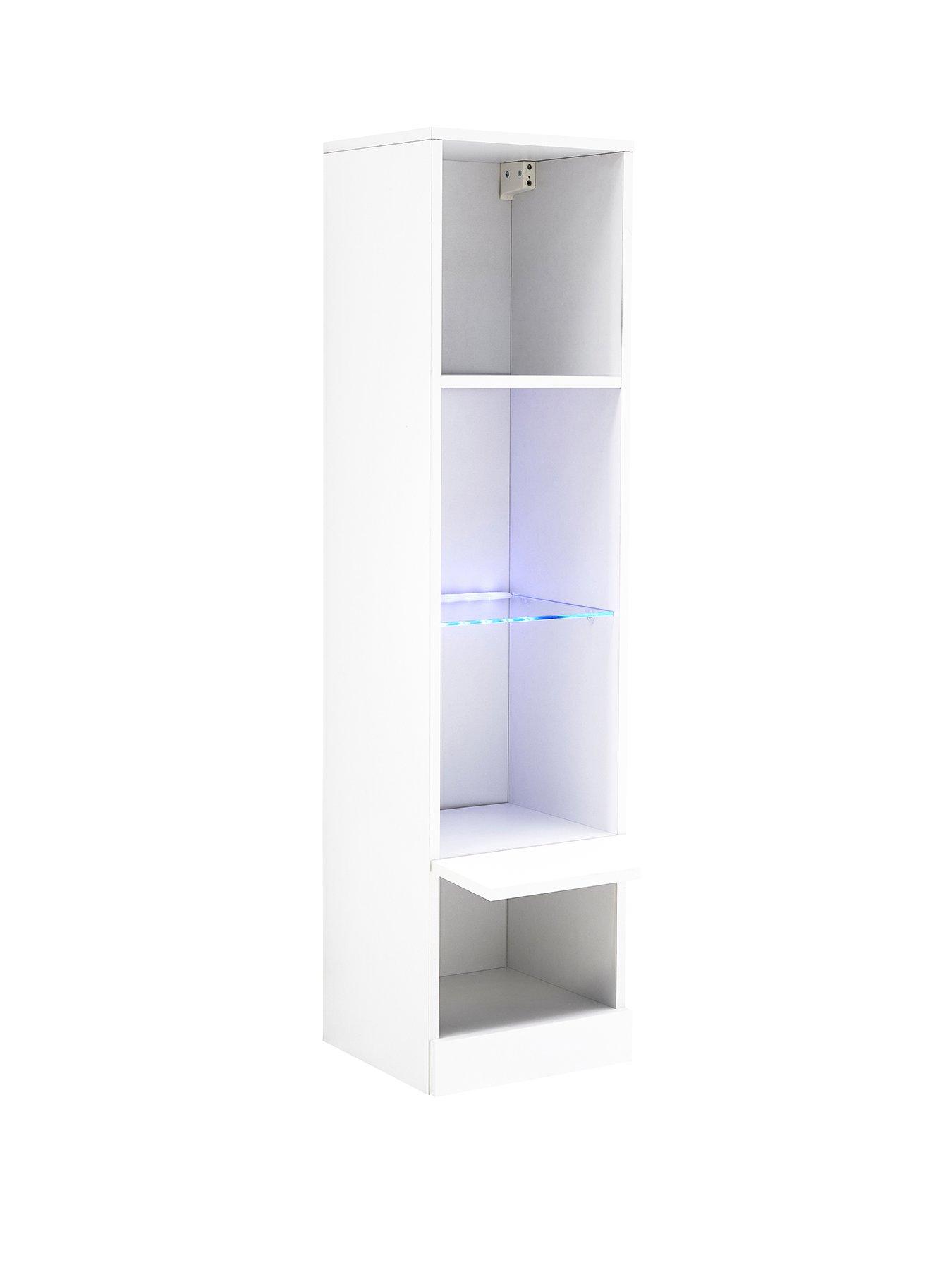 Image 3 of 7 of GFW Galicia 180 cm&nbsp;TV Unit +&nbsp;Shelf Unit with LED Lights&nbsp;- fits up to 80 inch TV - White