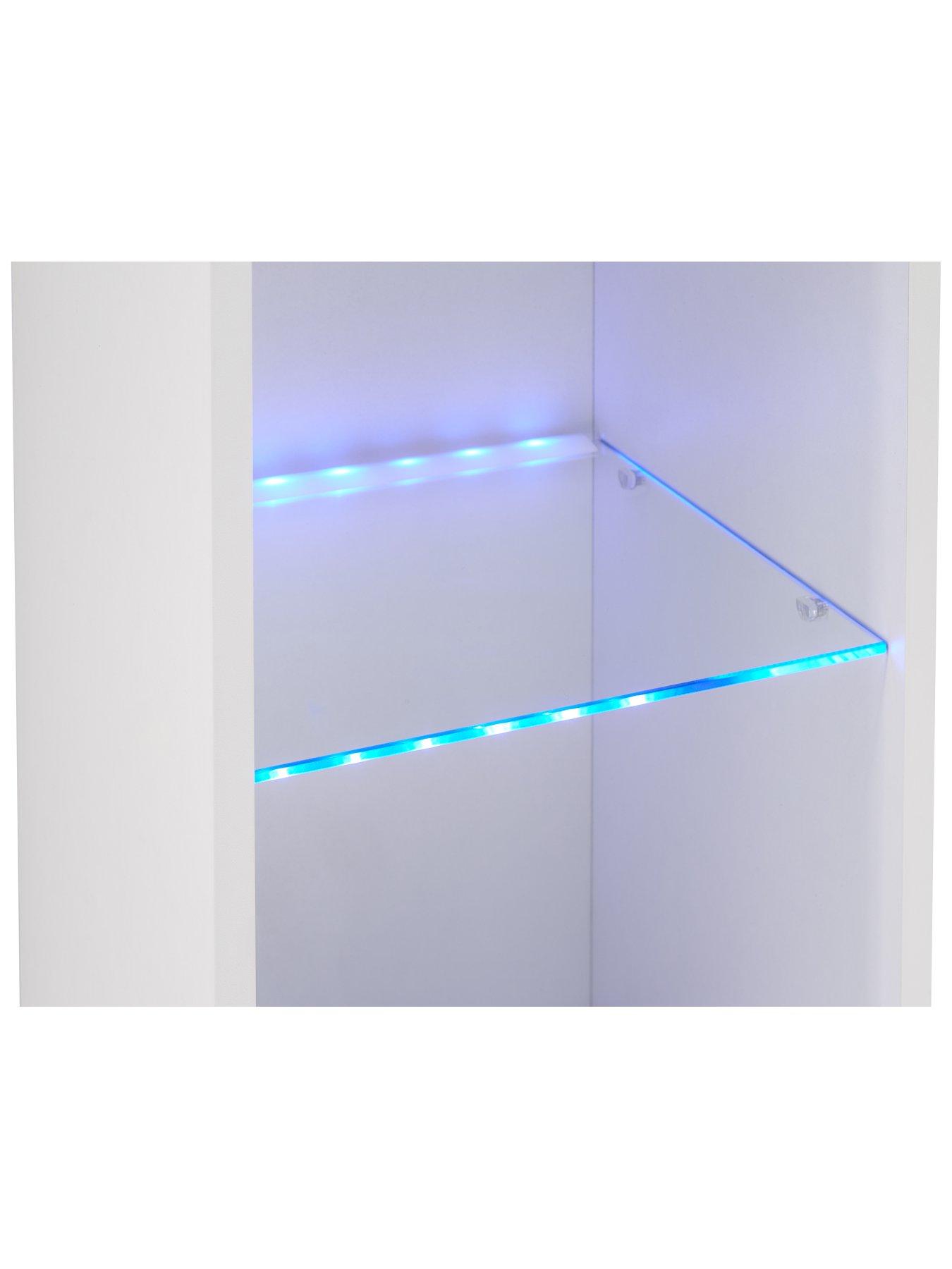 Image 5 of 7 of GFW Galicia 180 cm&nbsp;TV Unit +&nbsp;Shelf Unit with LED Lights&nbsp;- fits up to 80 inch TV - White