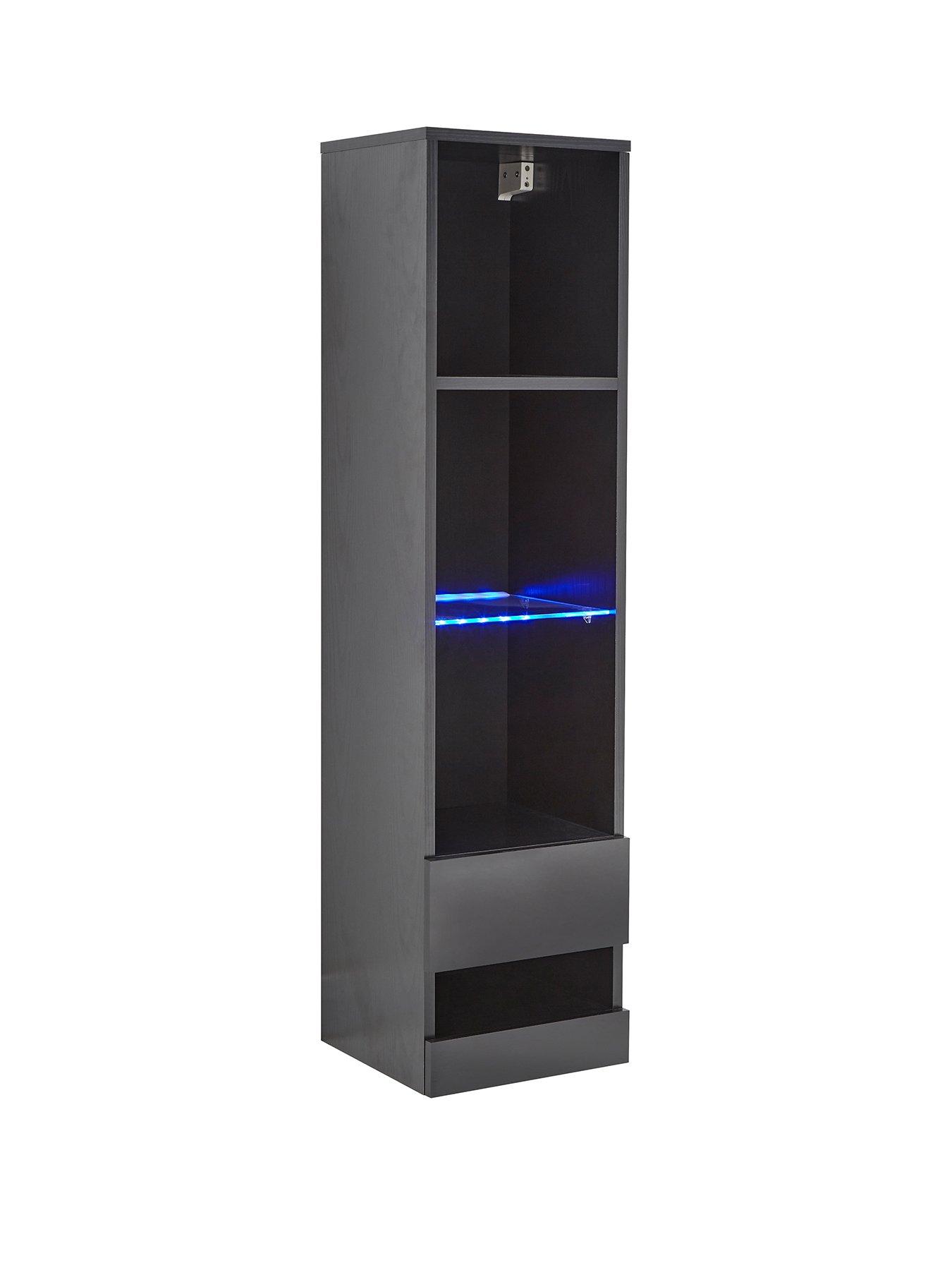 Image 3 of 5 of GFW Galicia 180 cm&nbsp;TV&nbsp;Unit + 2 Shelf Units - fits up to 80 inch TV - Black