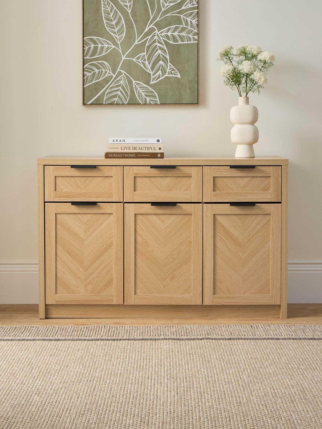 Very Home Chevry 3 Door, 3 Drawer Sideboard - Oak